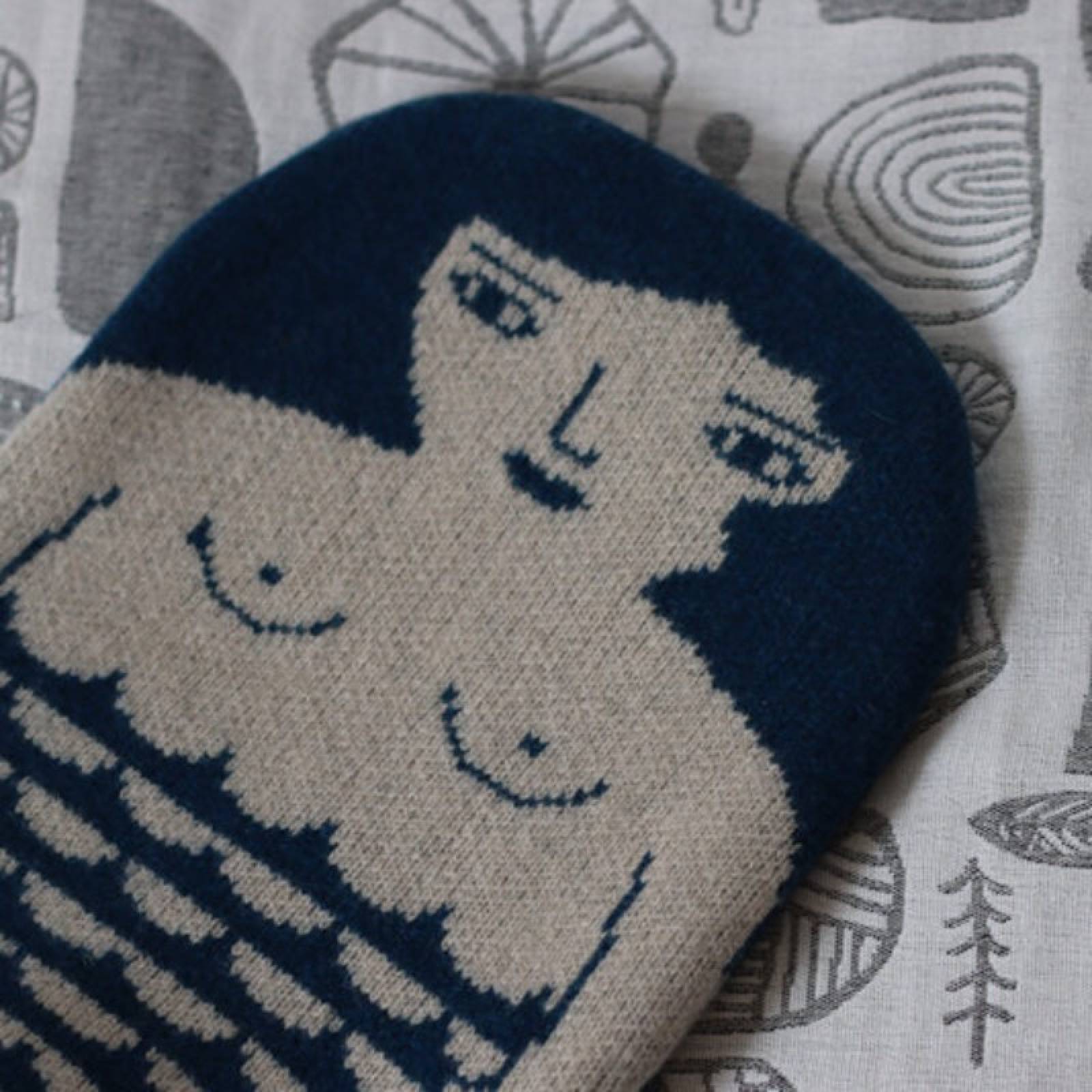Knitted Mermaid Hot Water Bottle In Blue thumbnails
