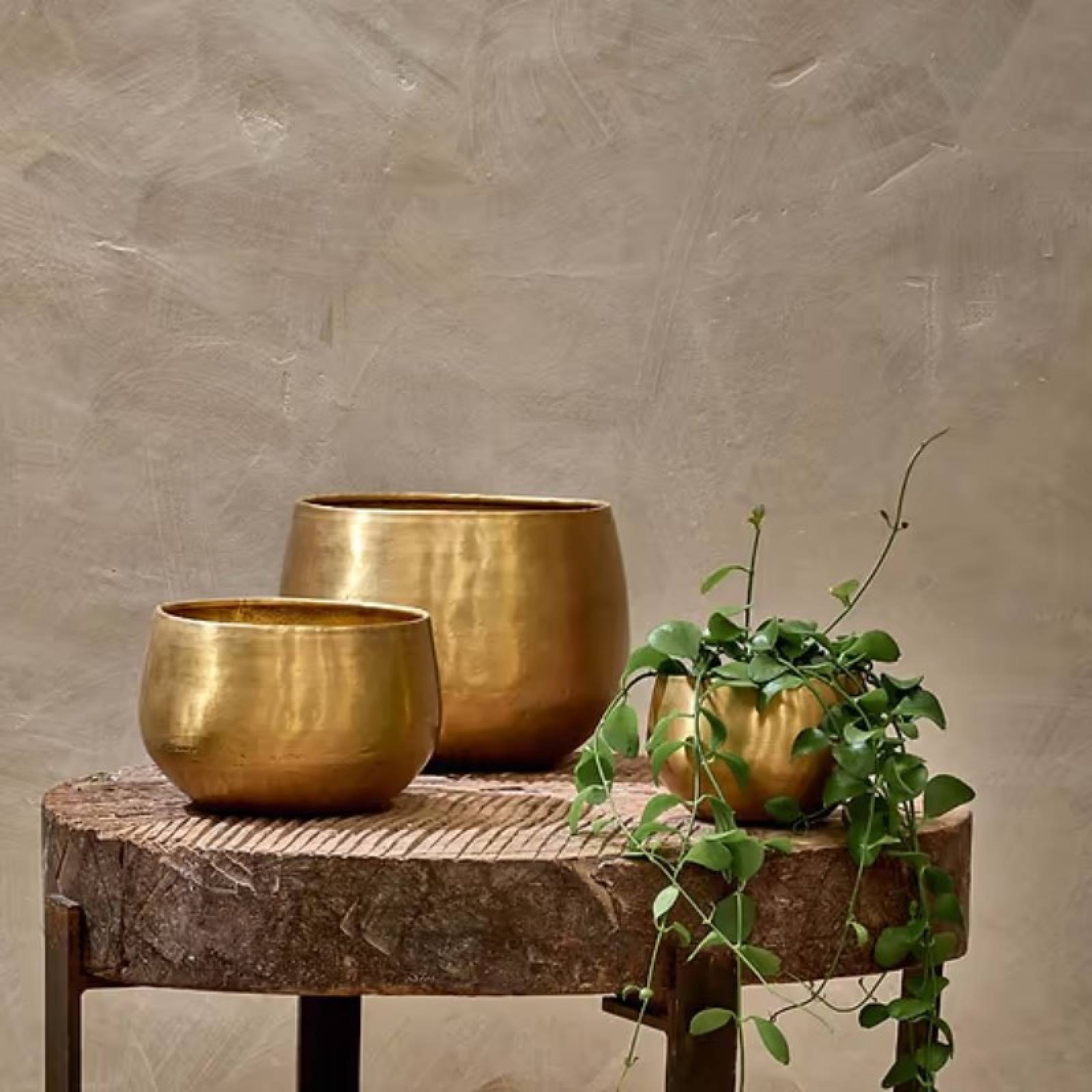 Large Atsu Brass Planter thumbnails