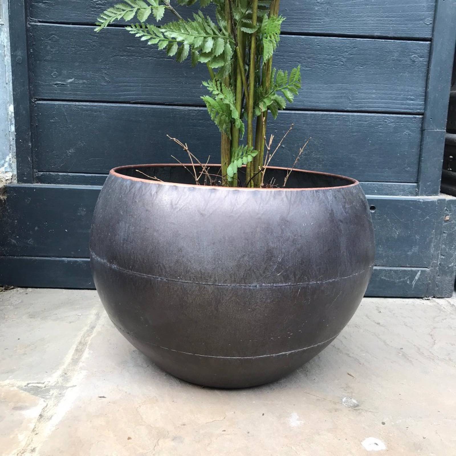 Large Curved Zinc Planter Pot thumbnails