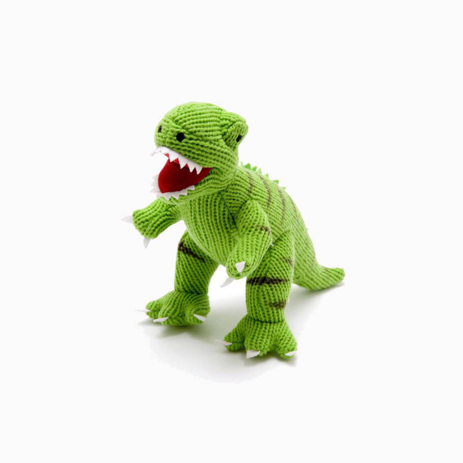 Large Knitted T Rex Soft Toy 27cm 0+