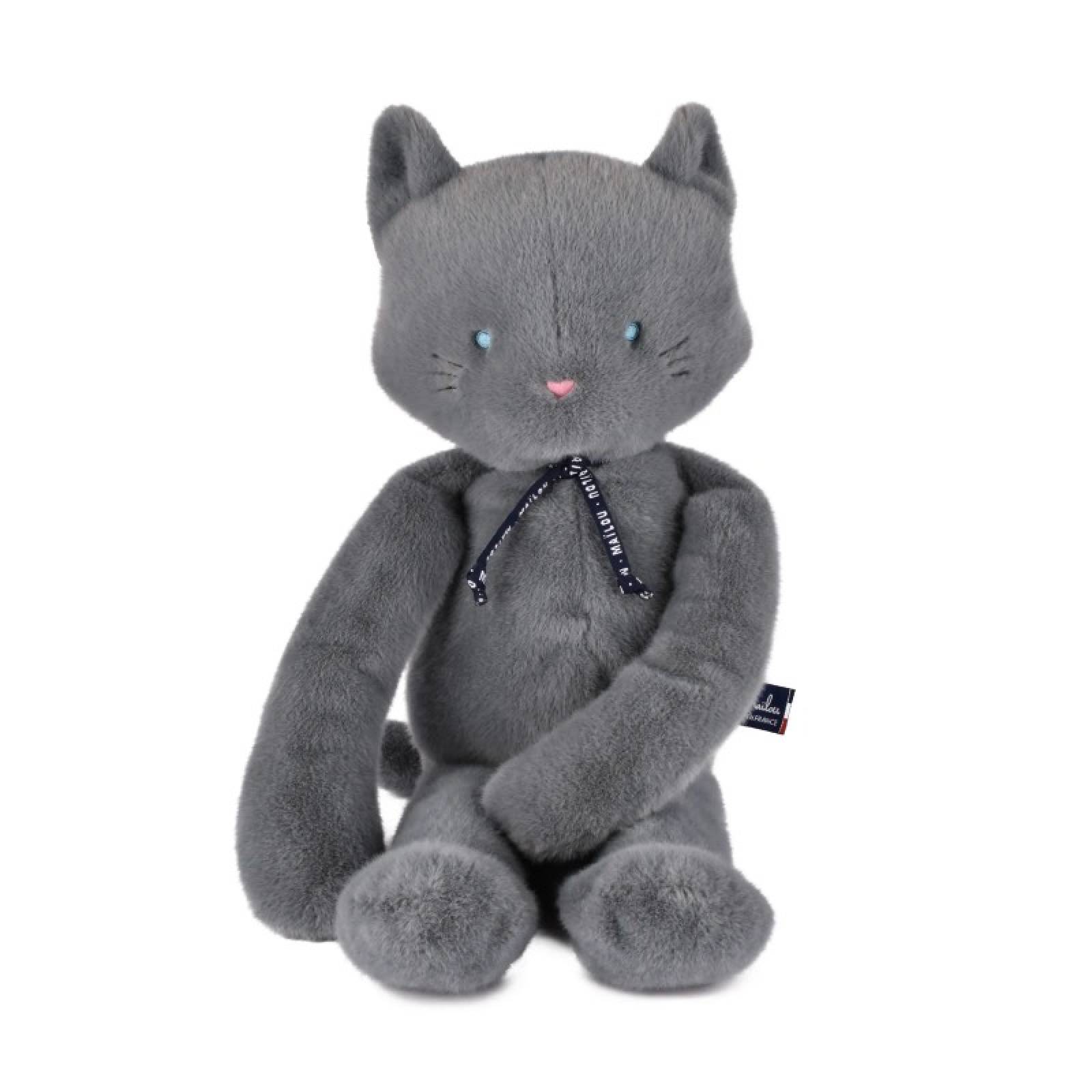 Large Meloe Cat In Blue Grey Soft Toy 0+