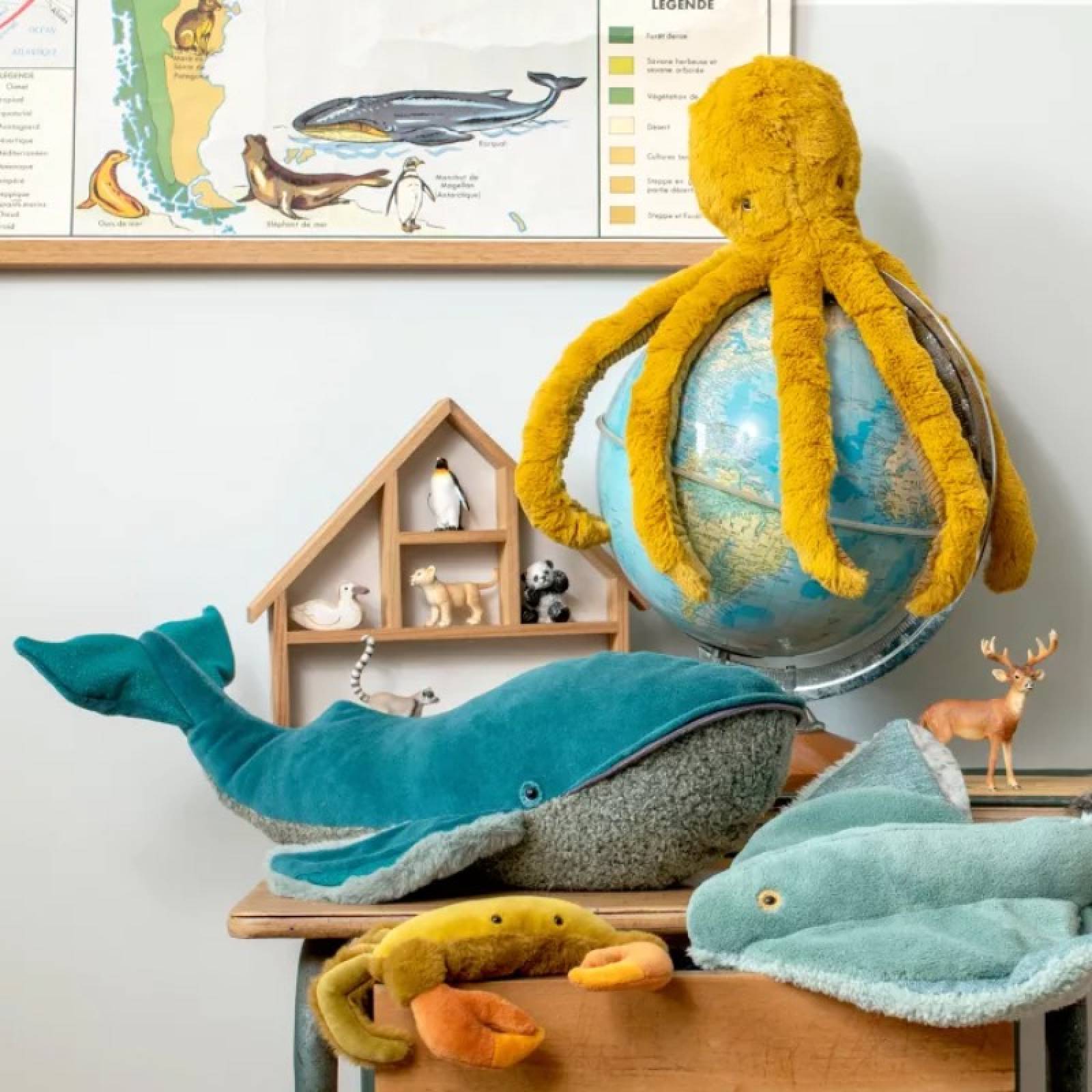 Large Octopus Soft Toy By Moulin Roty 1+ thumbnails