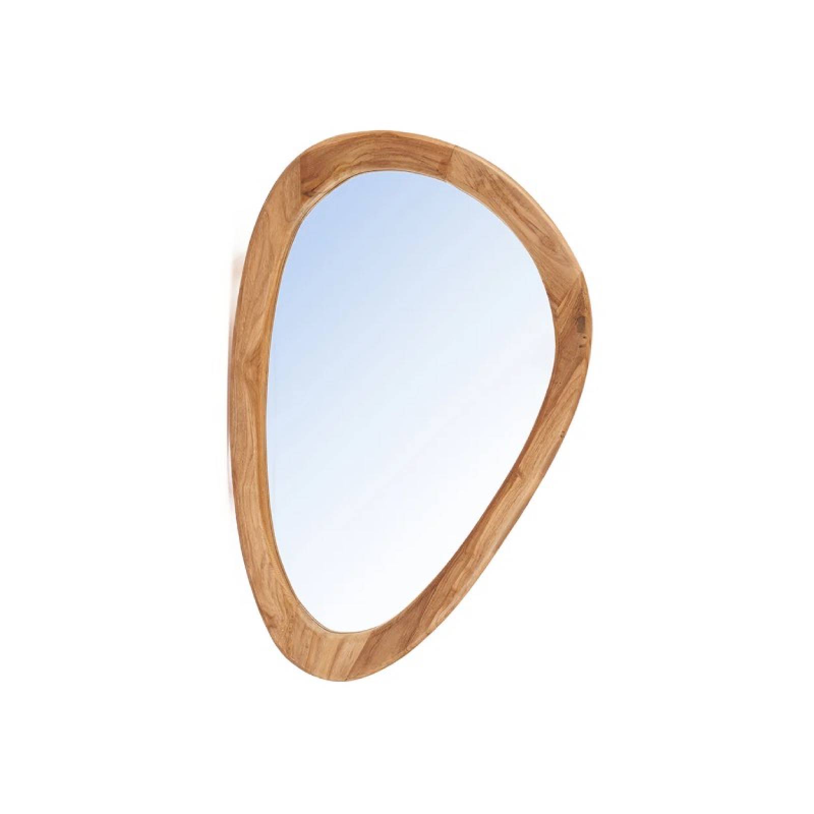 Large Pebble Organic Shaped Mirror In Natural