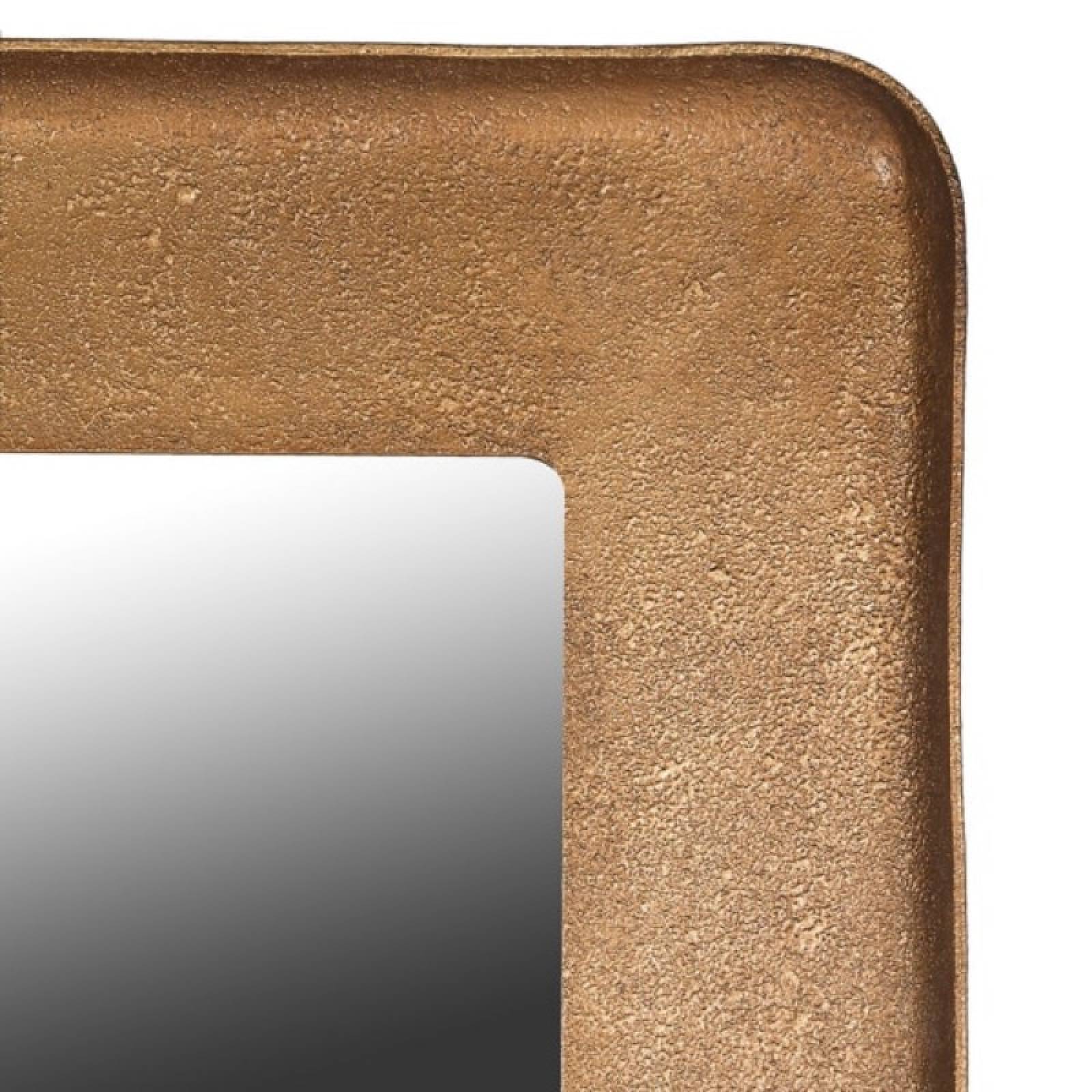 Large Rectangular Leaner Mirror In Gold With Hammered Finish thumbnails