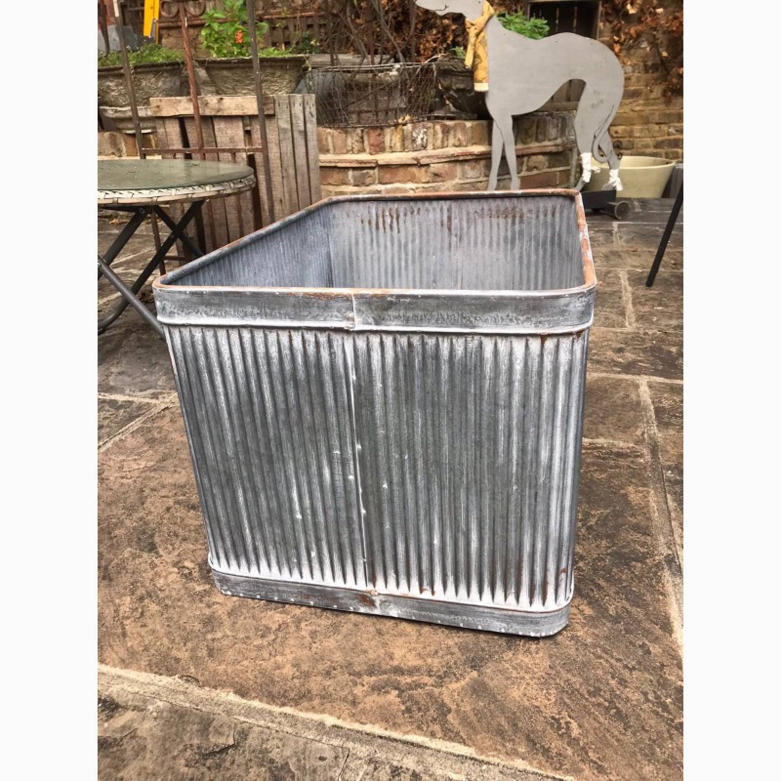 Large Rectangular Zinc Planter H:38cm thumbnails