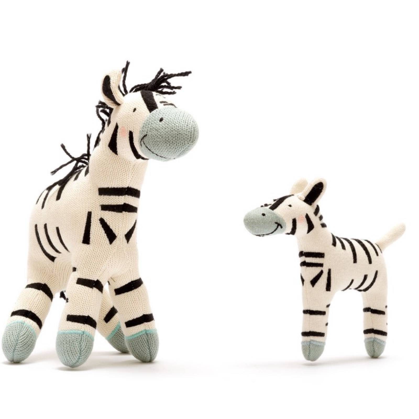 Large Zebra Knitted Cotton Soft Toy 0+ thumbnails