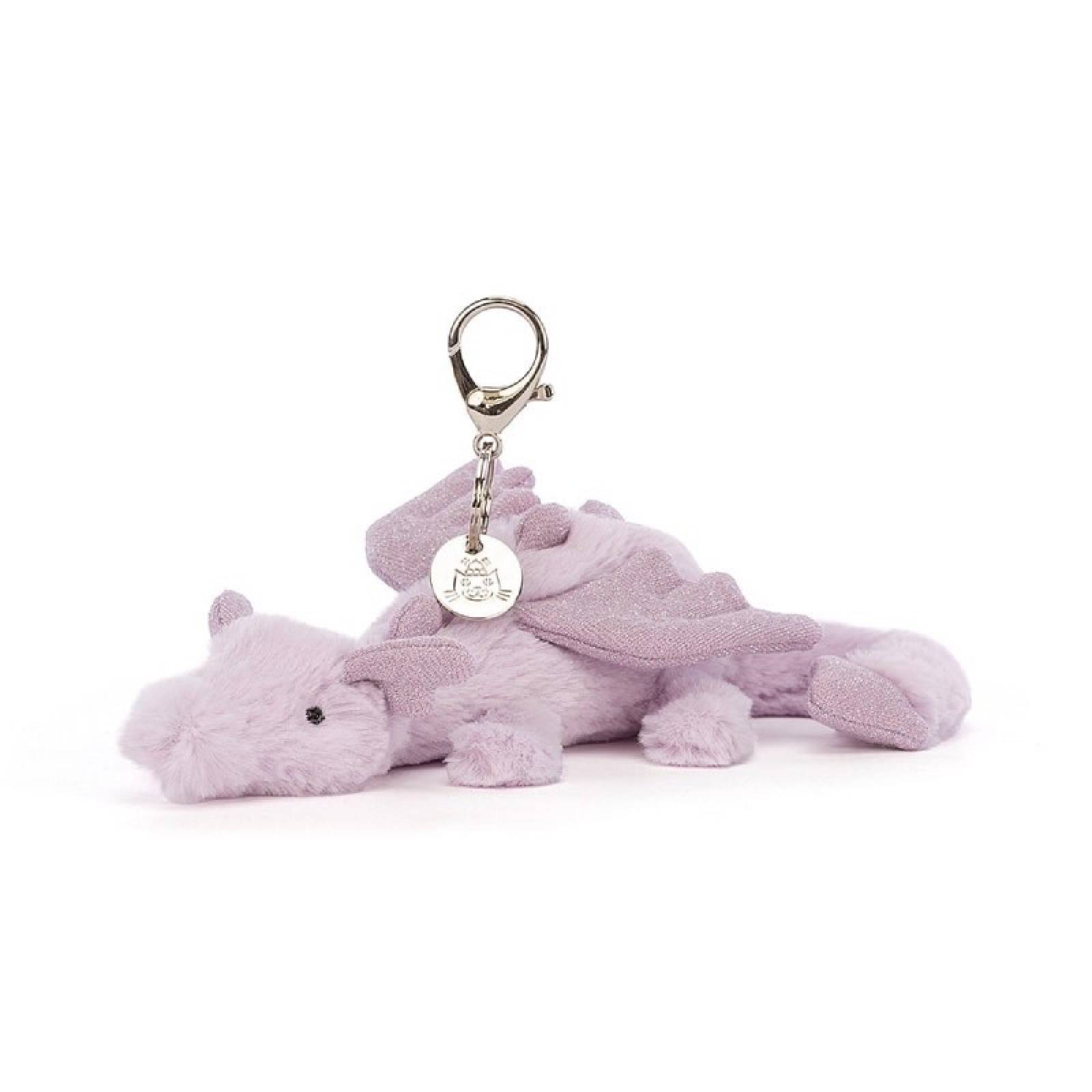 Lavender Dragon Bag Charm By Jellycat 3+