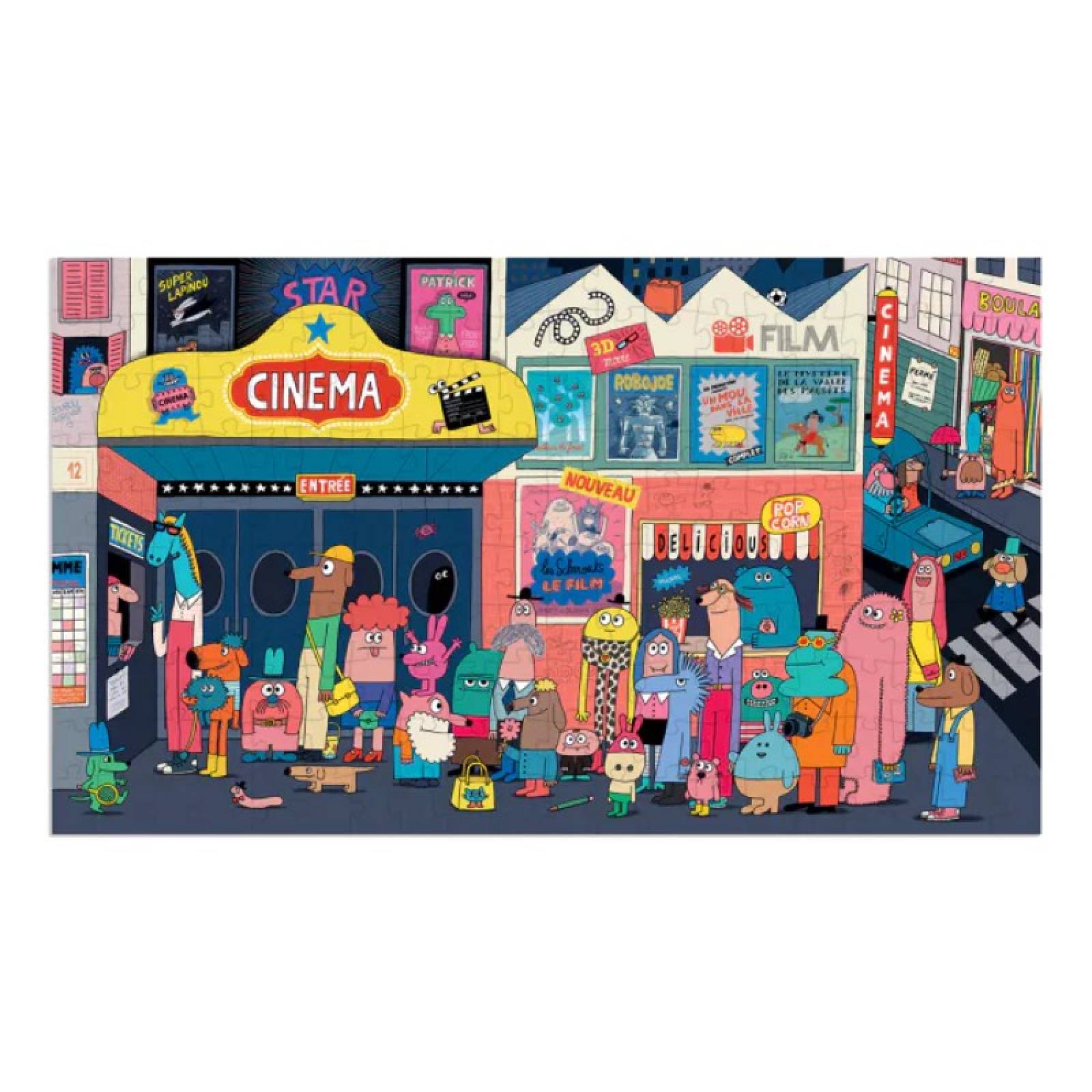 Let's Go To The Movies 200 Piece Jigsaw Puzzle By Moulin Roty thumbnails