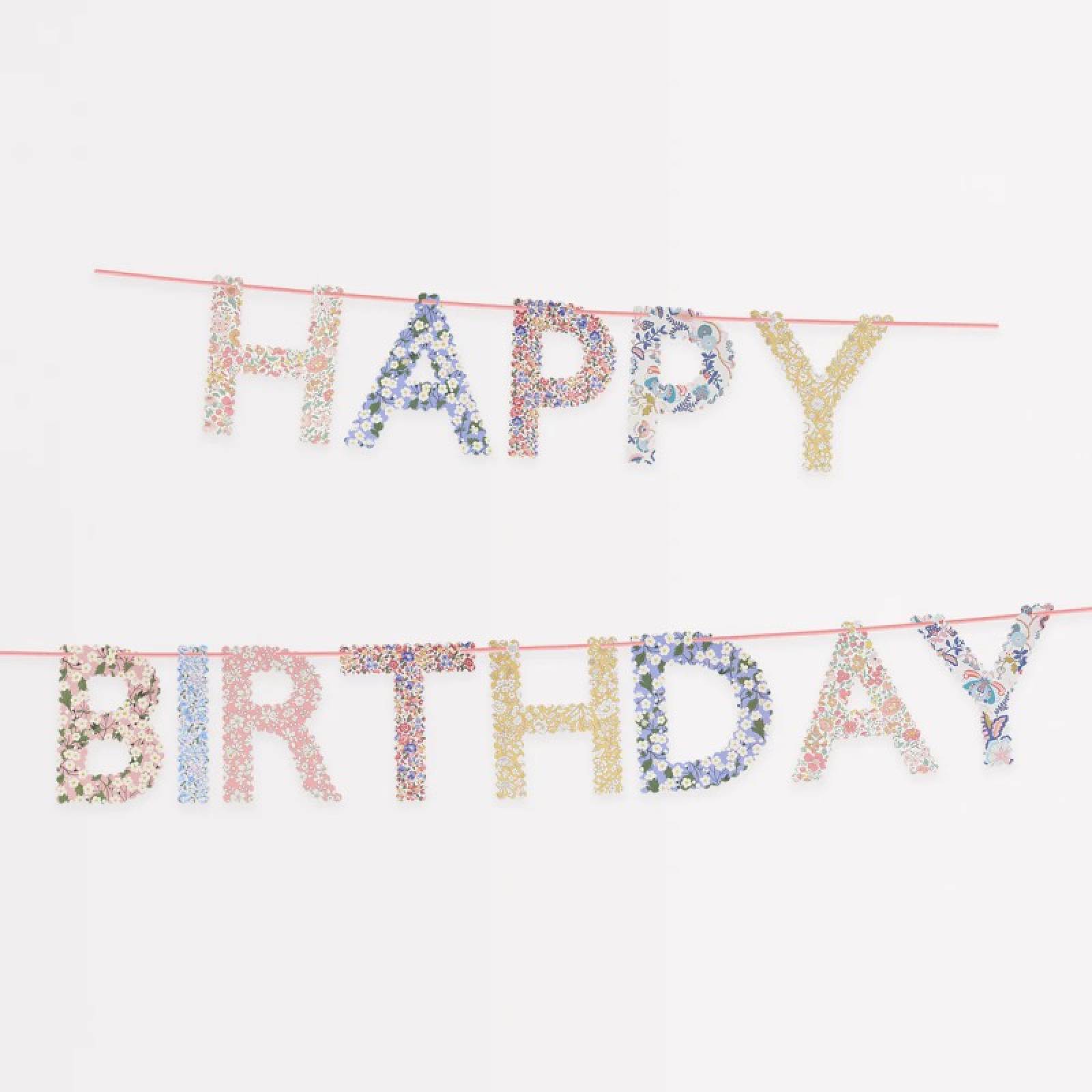 Liberty Print Happy Birthday Garland