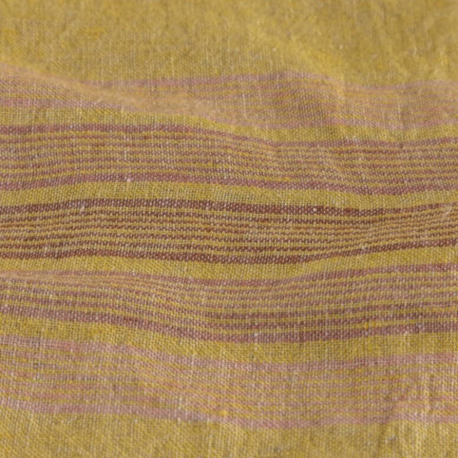 Linen Tea Towel In Yellow With Pink & Red Stripes thumbnails