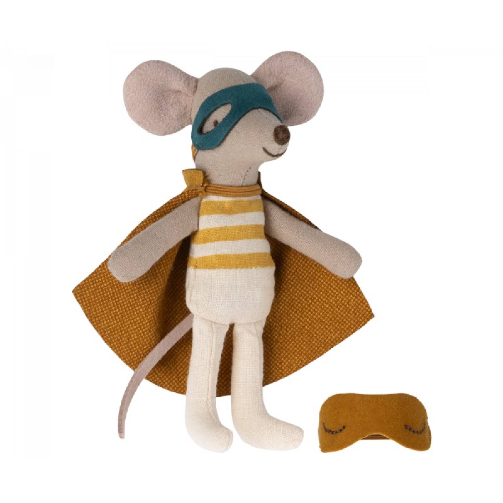 Little Brother Super Hero Mouse In Matchbox By Maileg 3+ thumbnails