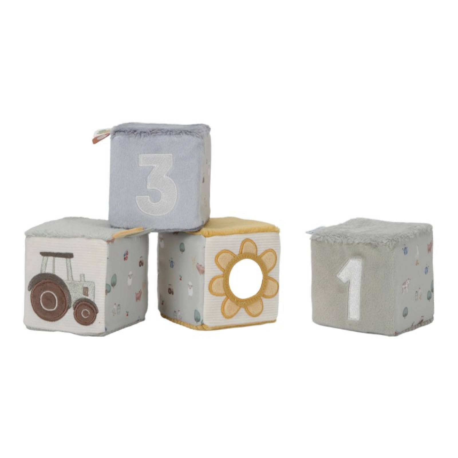 Little Farm - Set Of 4 Soft Cubes By Little Dutch 0+