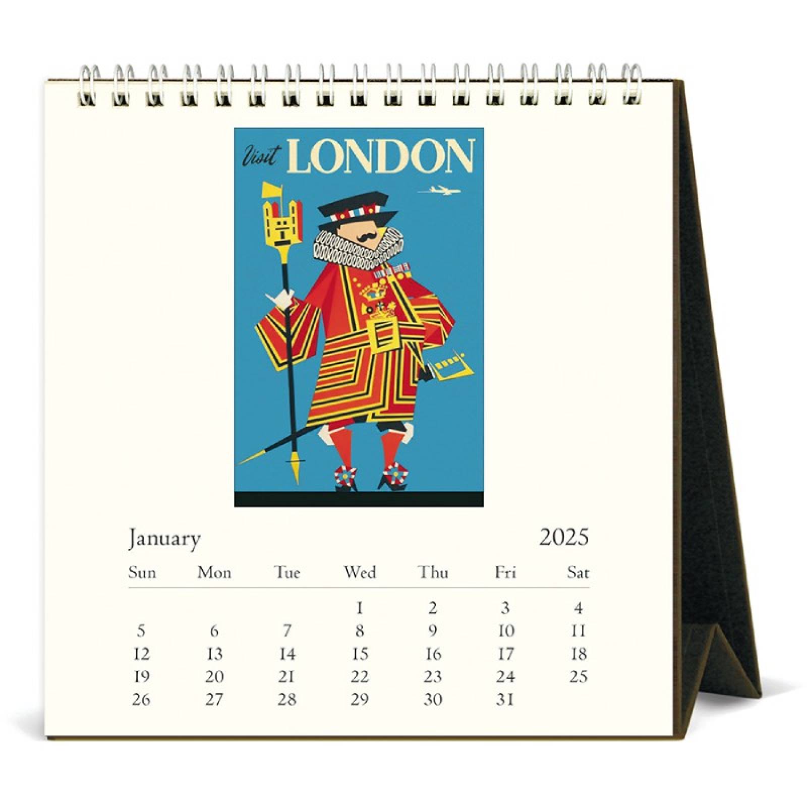 London Desktop Calendar by Cavallini 2025 thumbnails