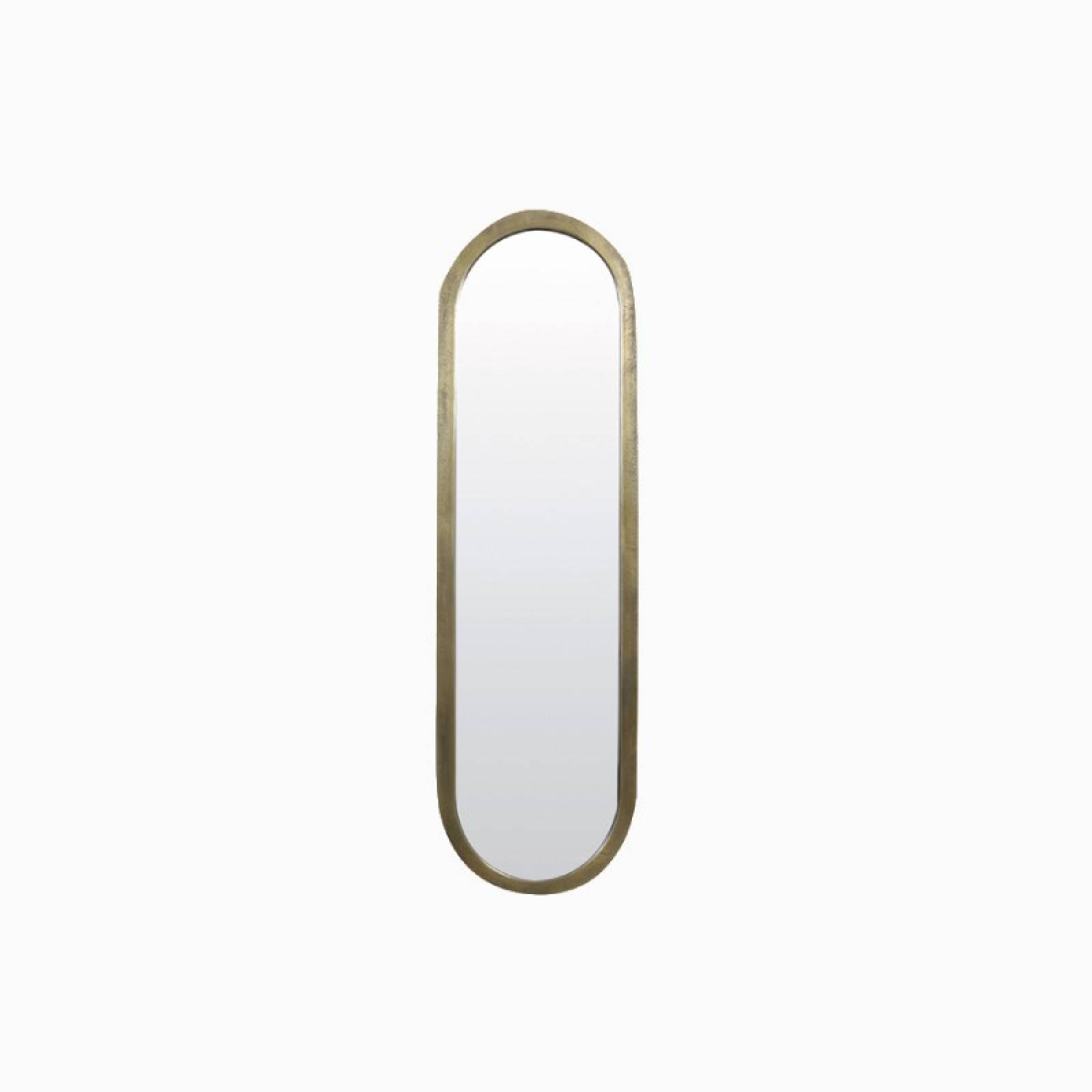 Long Curved Farah Mirror in Gold 36x122cm