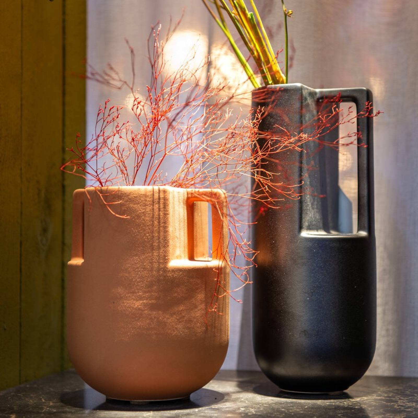 Louis Ceramic Vase In Black thumbnails