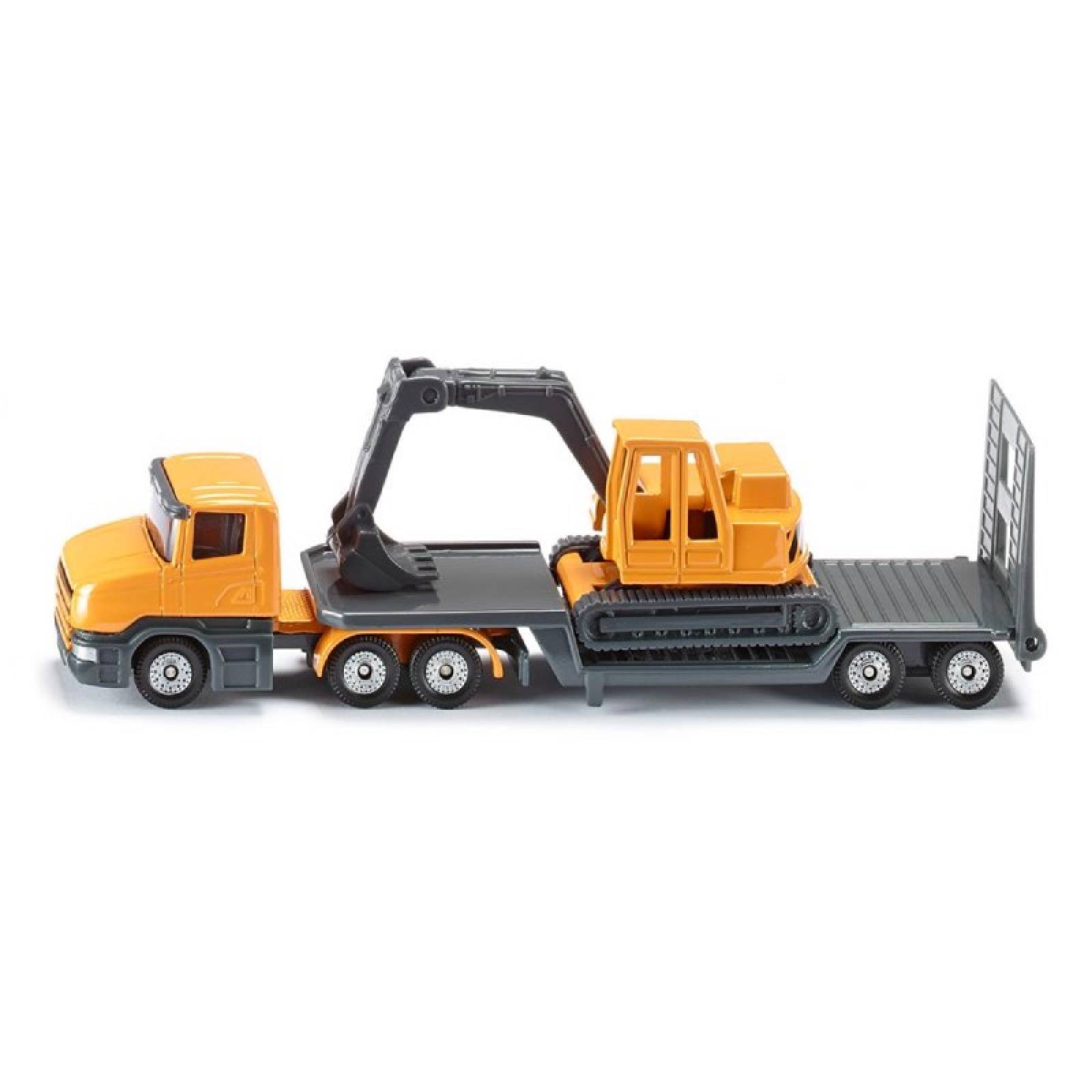Low loader With Excavator - Double Die-Cast Toy Vehicle 1611 3+