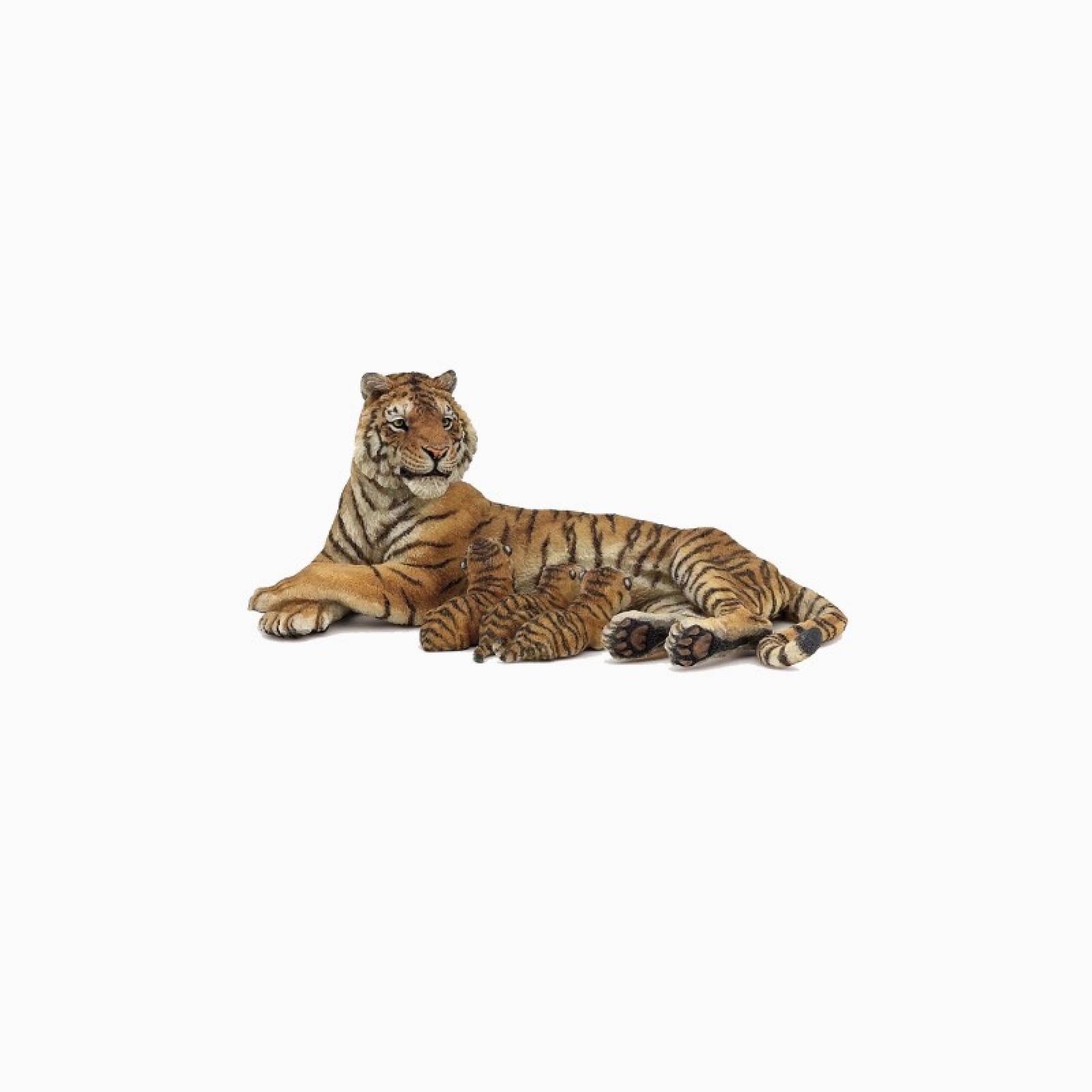 Lying Tigress Nursing - Papo Wild Animal Figure