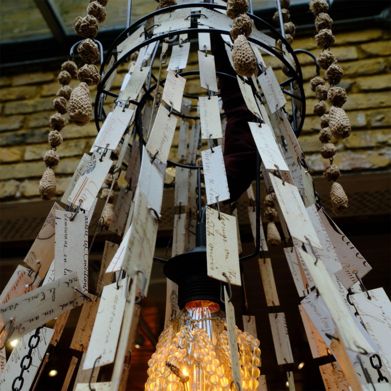 Manuscript Paper and Metal Chandelier Light thumbnails