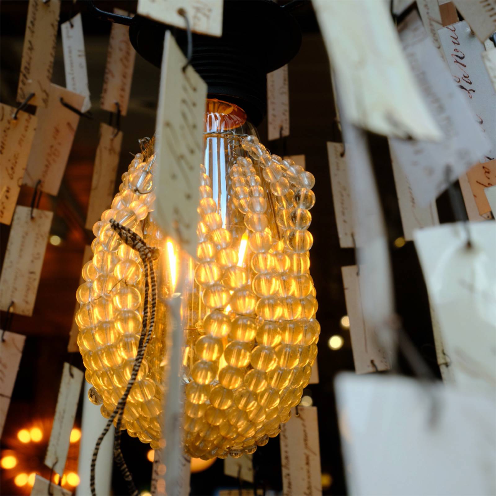 Manuscript Paper and Metal Chandelier Light thumbnails