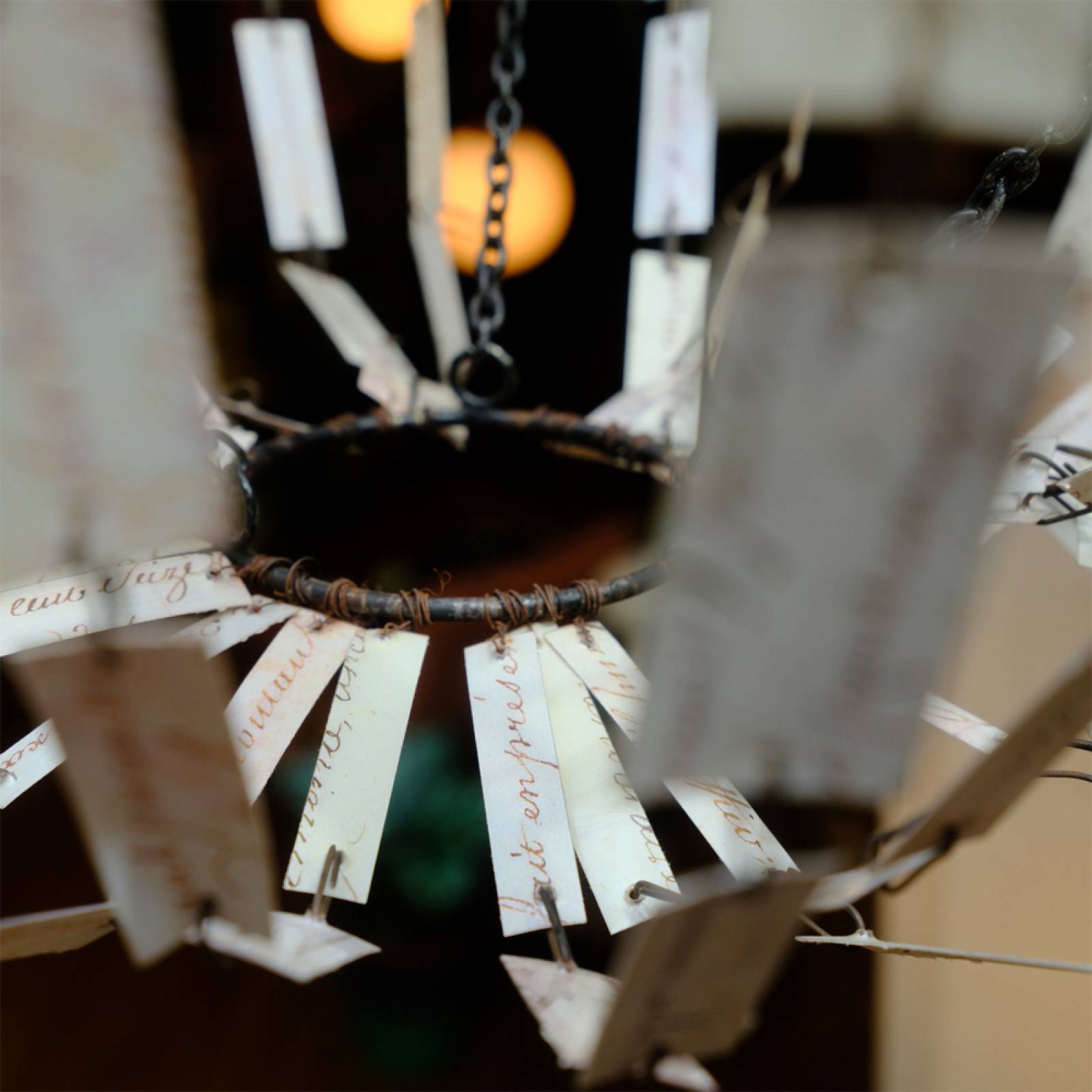 Manuscript Paper and Metal Chandelier Light thumbnails