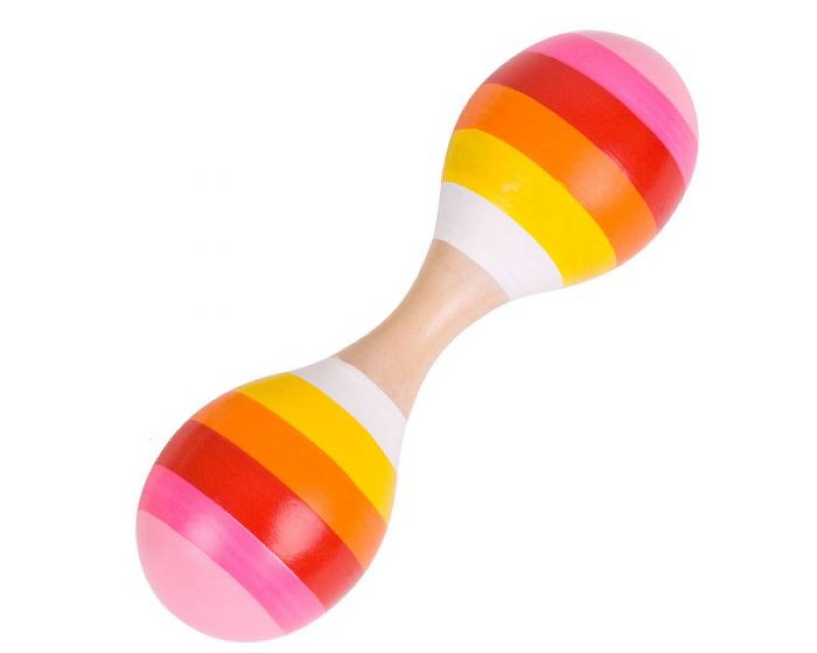 Twin Ended Single Maraca Painted Wooden Instrument thumbnails