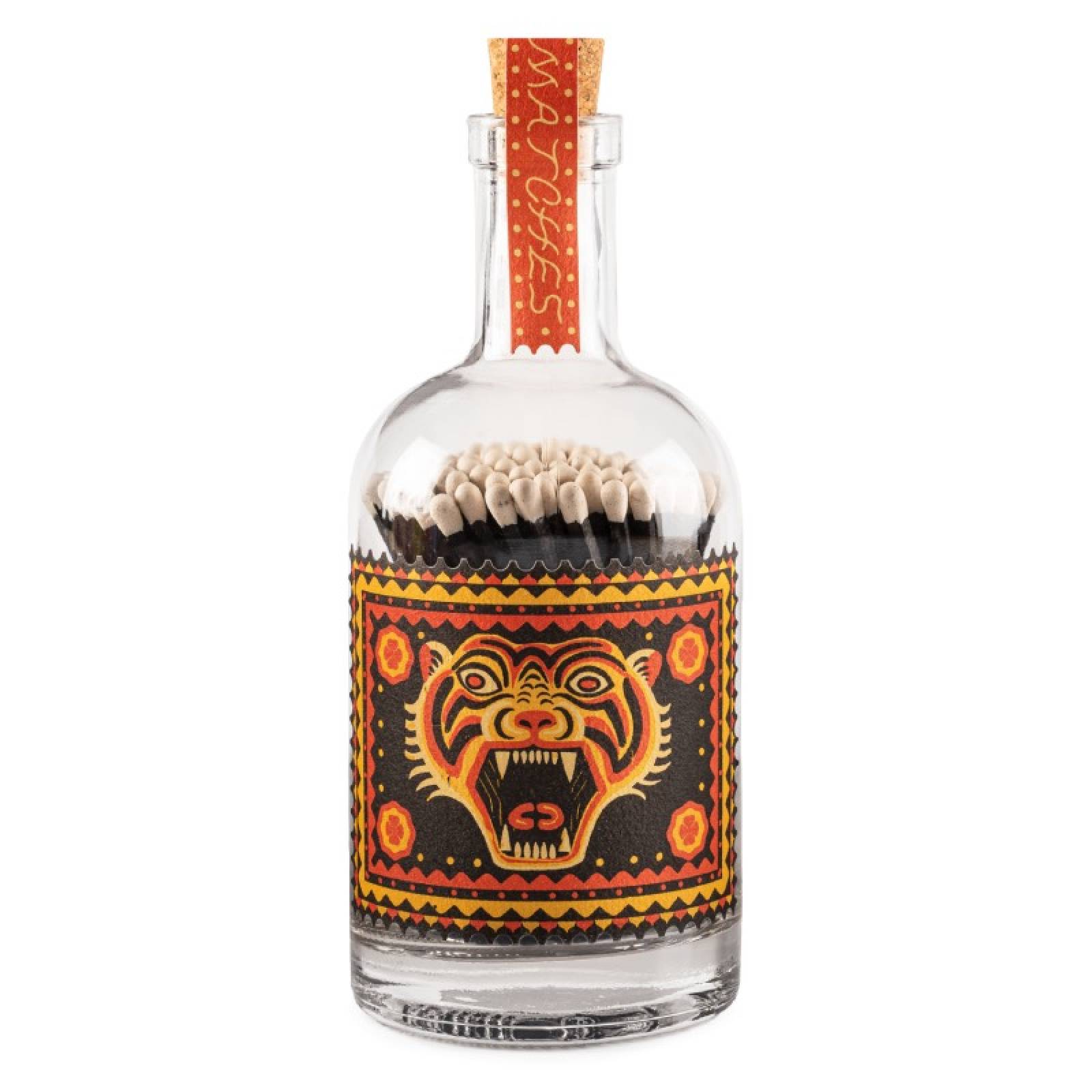 Matches In Glass Bottle - Roar Tiger