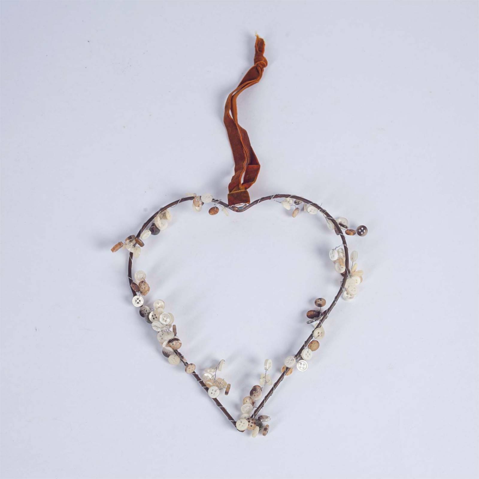 Medium Beaded Heart Hanging Decoration