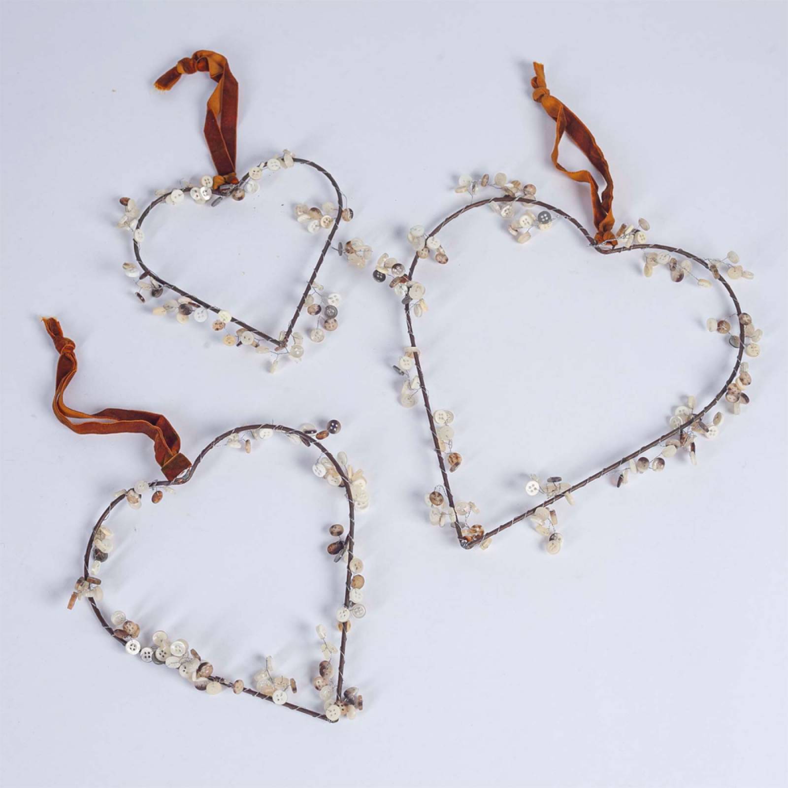 Medium Beaded Heart Hanging Decoration thumbnails