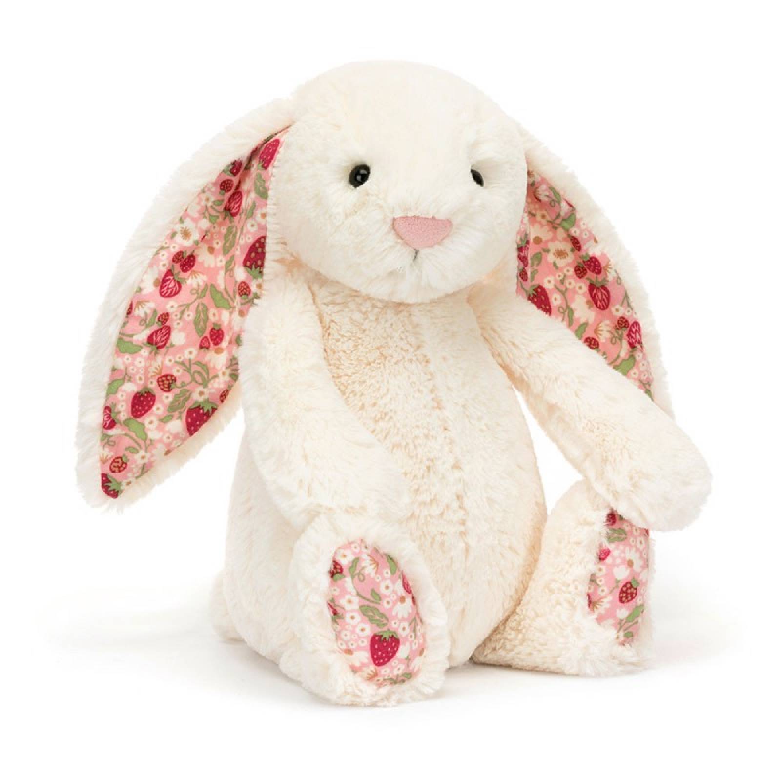 Medium Blossom Cream Bunny 'Berry' Soft Toy By Jellycat 0+