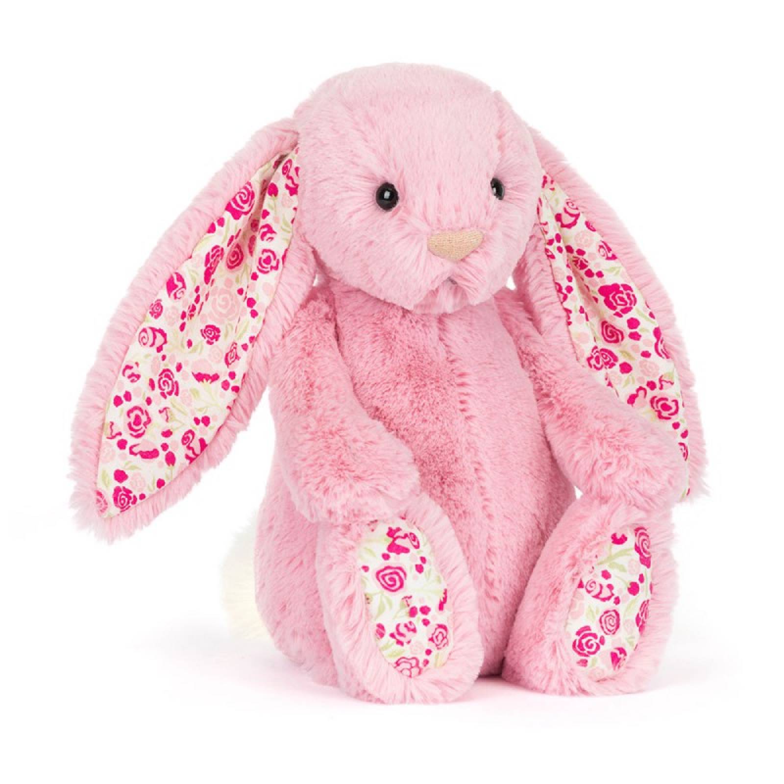 Medium Blushkin Blossom Luxe Bunny Soft Toy By Jellycat 0+