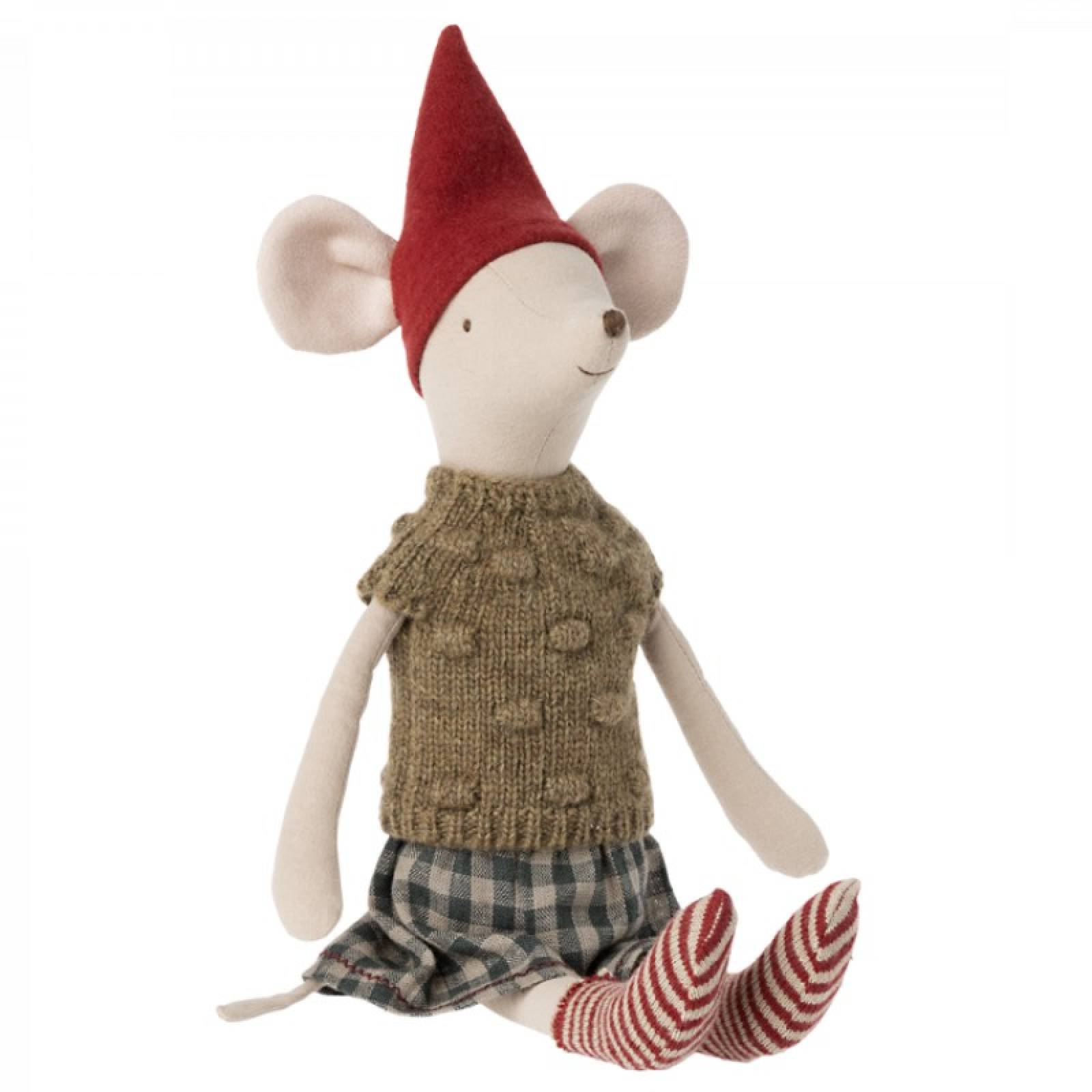 Medium Christmas Mouse Girl Soft Toy By Maileg 0+