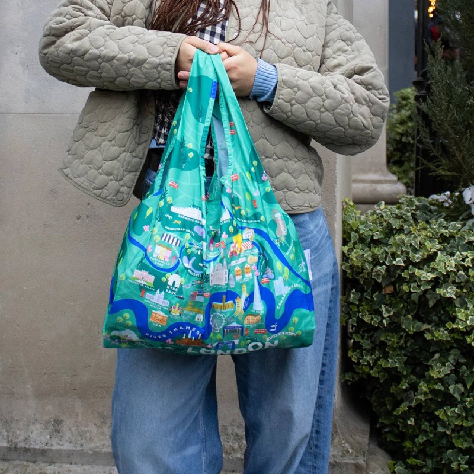 Medium Eco Bag Kind Bag - London Map thumbnails