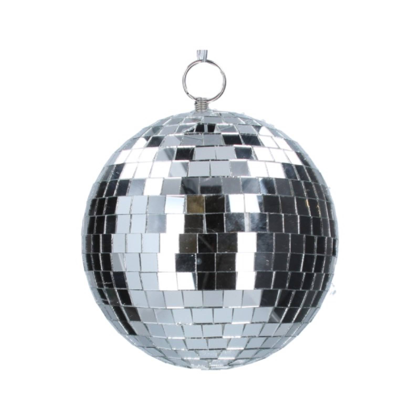 Medium Silver Mirror Ball Hanging Decoration