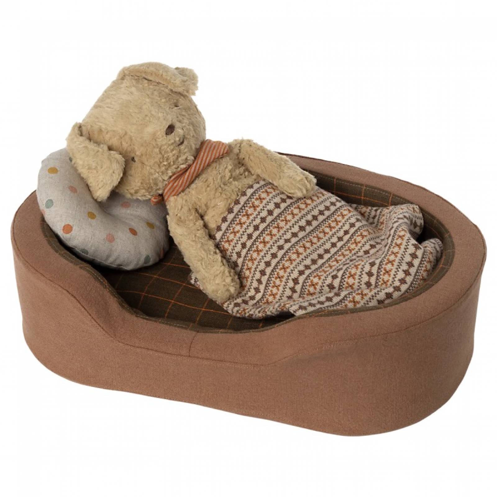 Medium Toy Pet Cosy Basket In Brown By Maileg 3+ thumbnails
