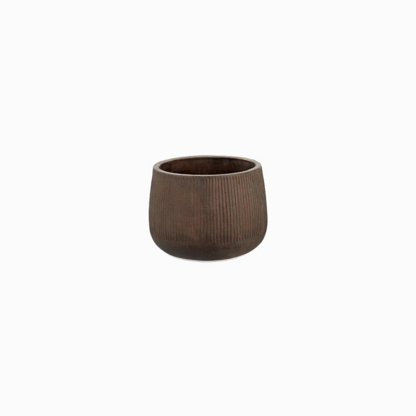 Medium Wide Planter In Distressed Brown H: 20cm thumbnails