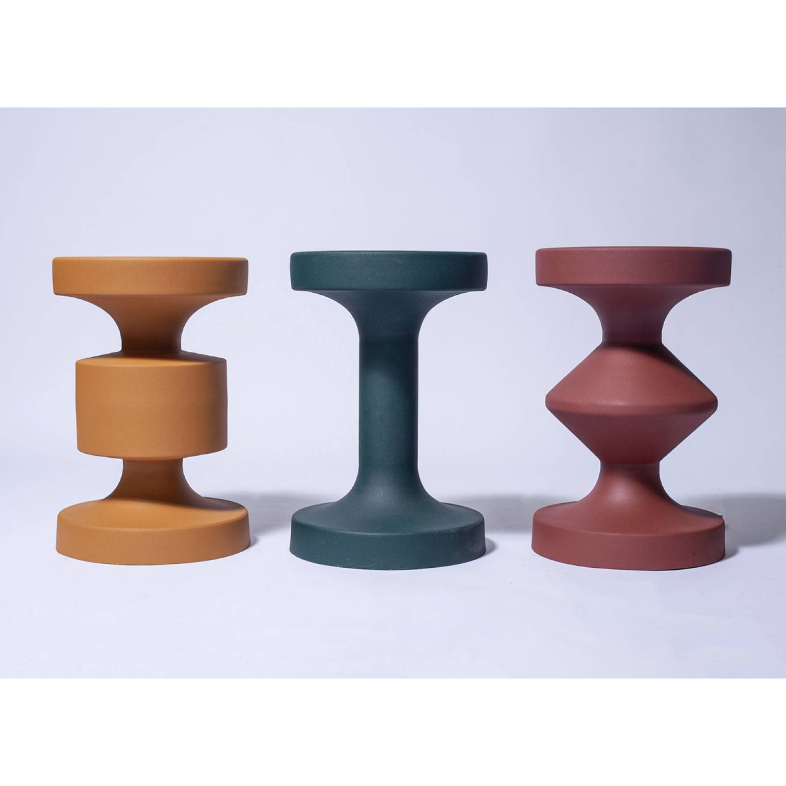 Rust Orange Metal Barbell Side Table thumbnails