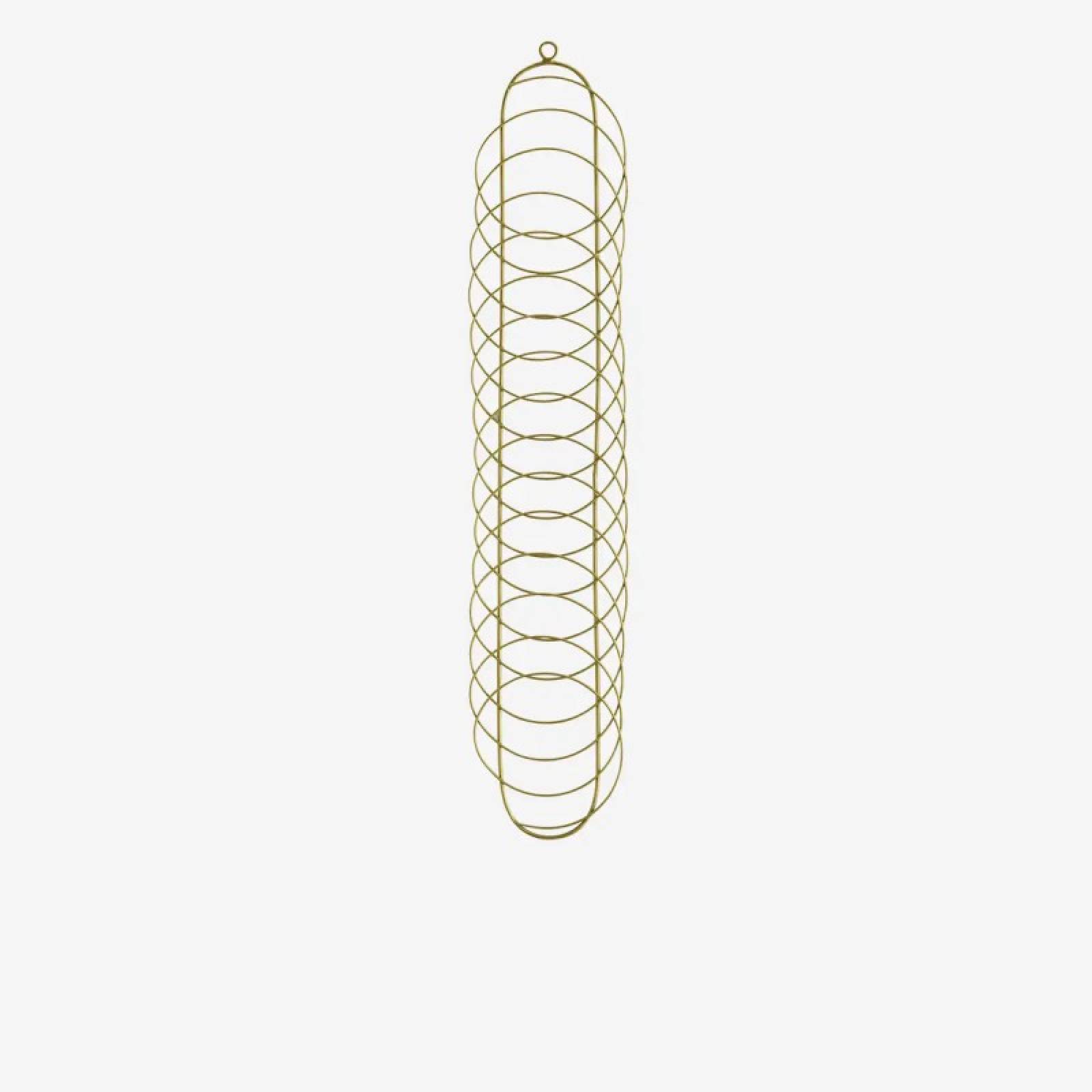 Metal Wall Mounting Card Holder In Antiqued Brass