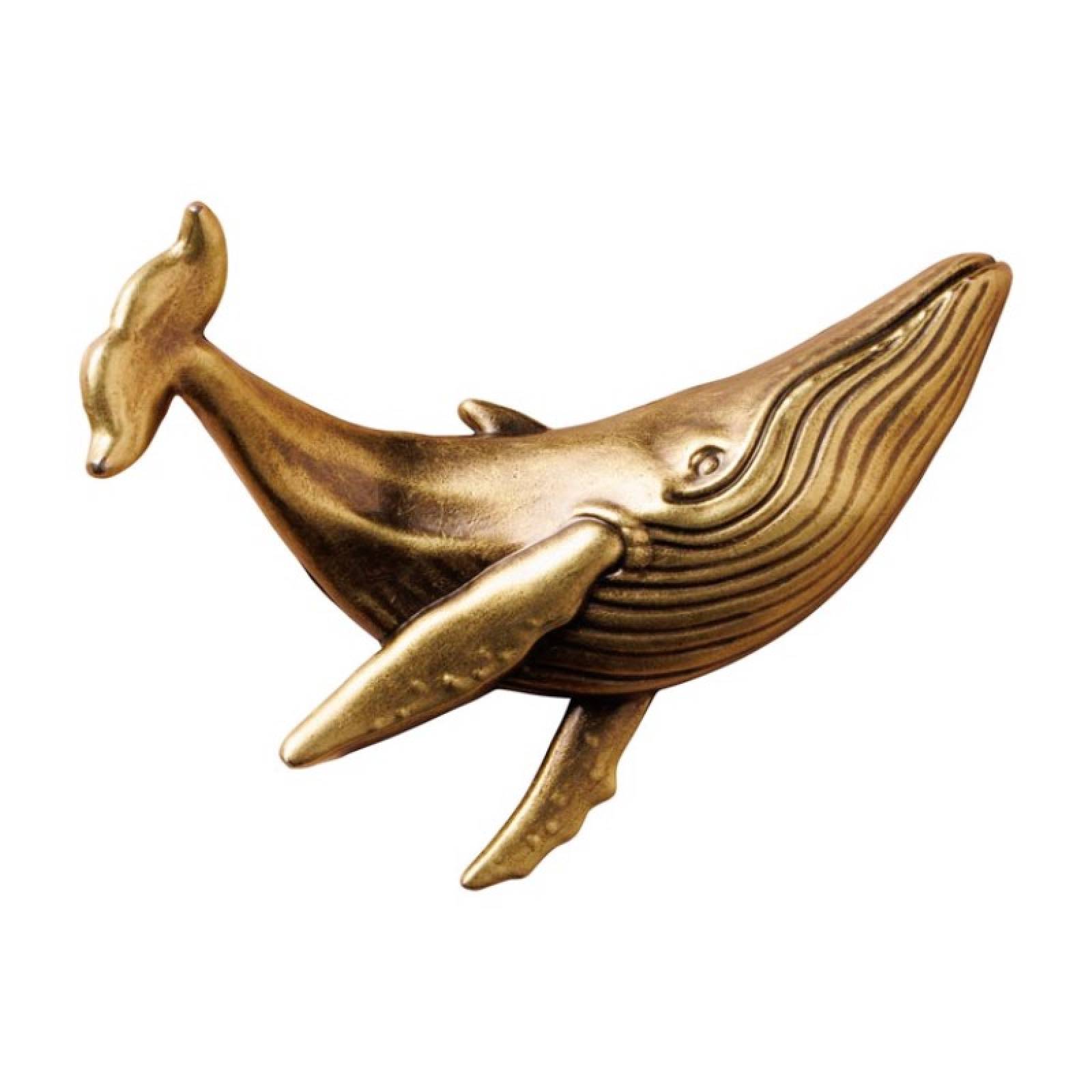 Metal Whale Hook In Gold