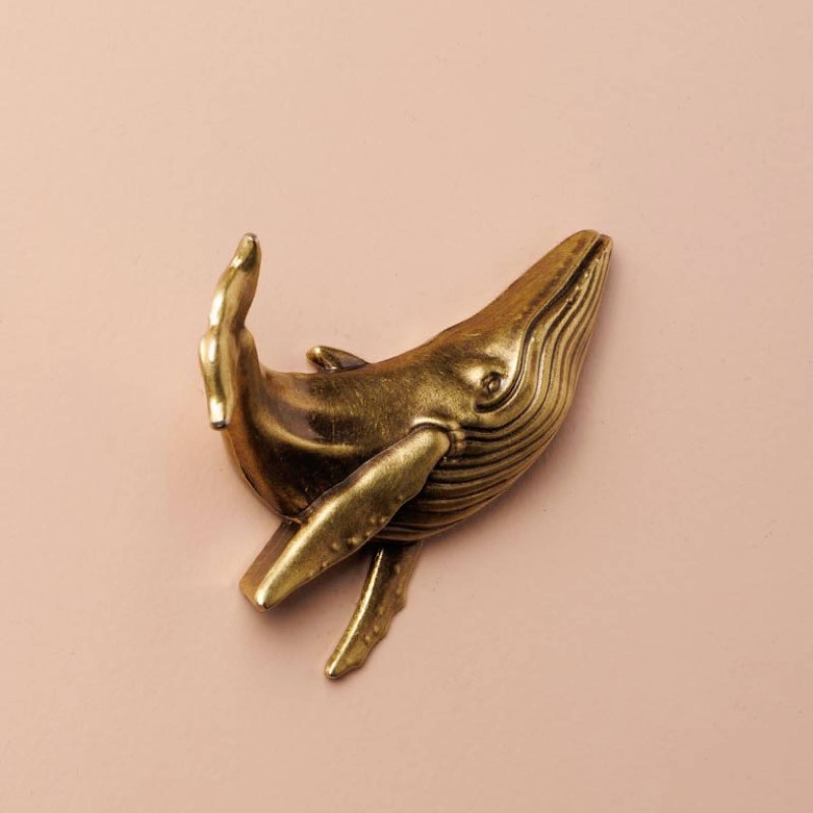 Metal Whale Hook In Gold thumbnails