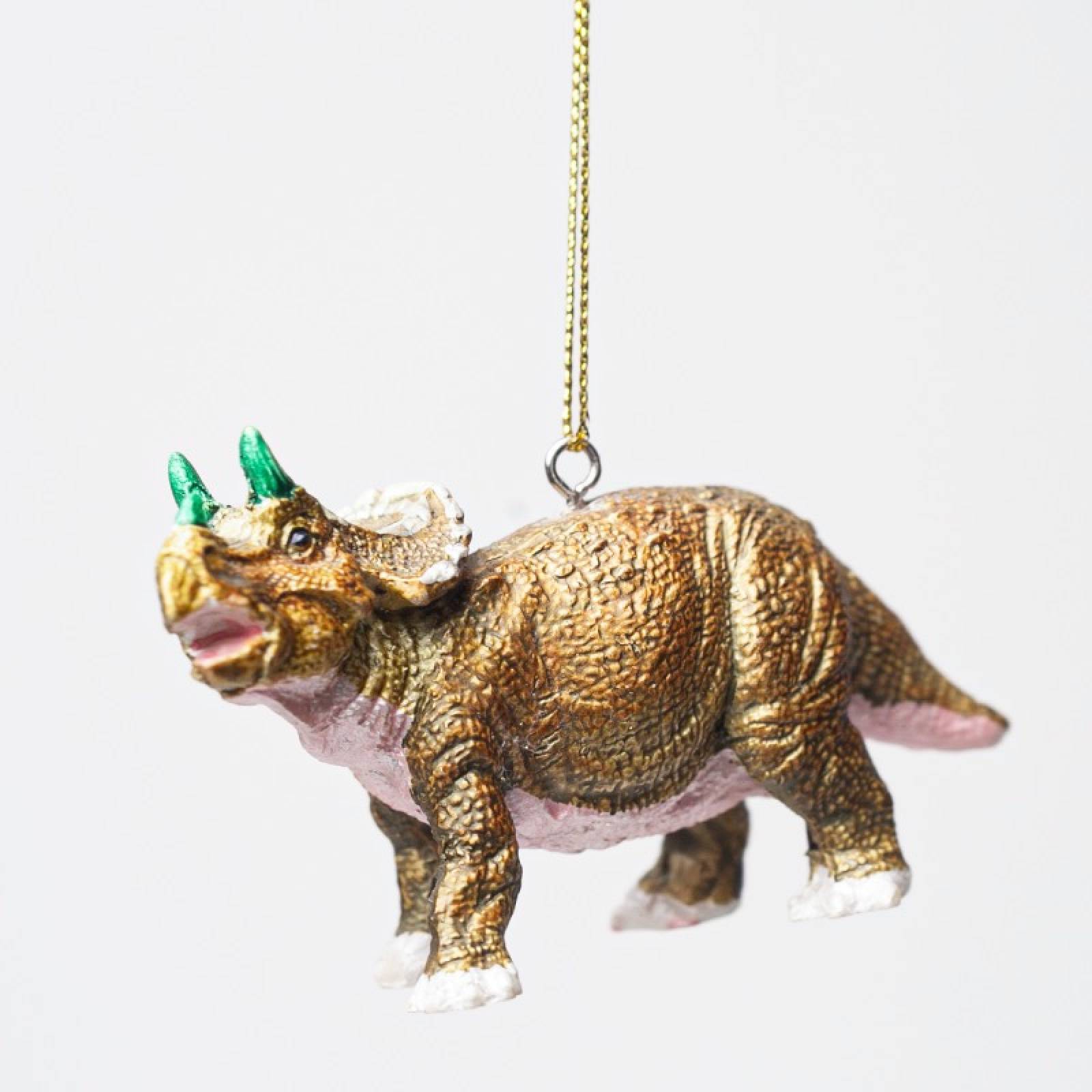 Metallic Resin Dinosaur Hanging Christmas Decoration thumbnails