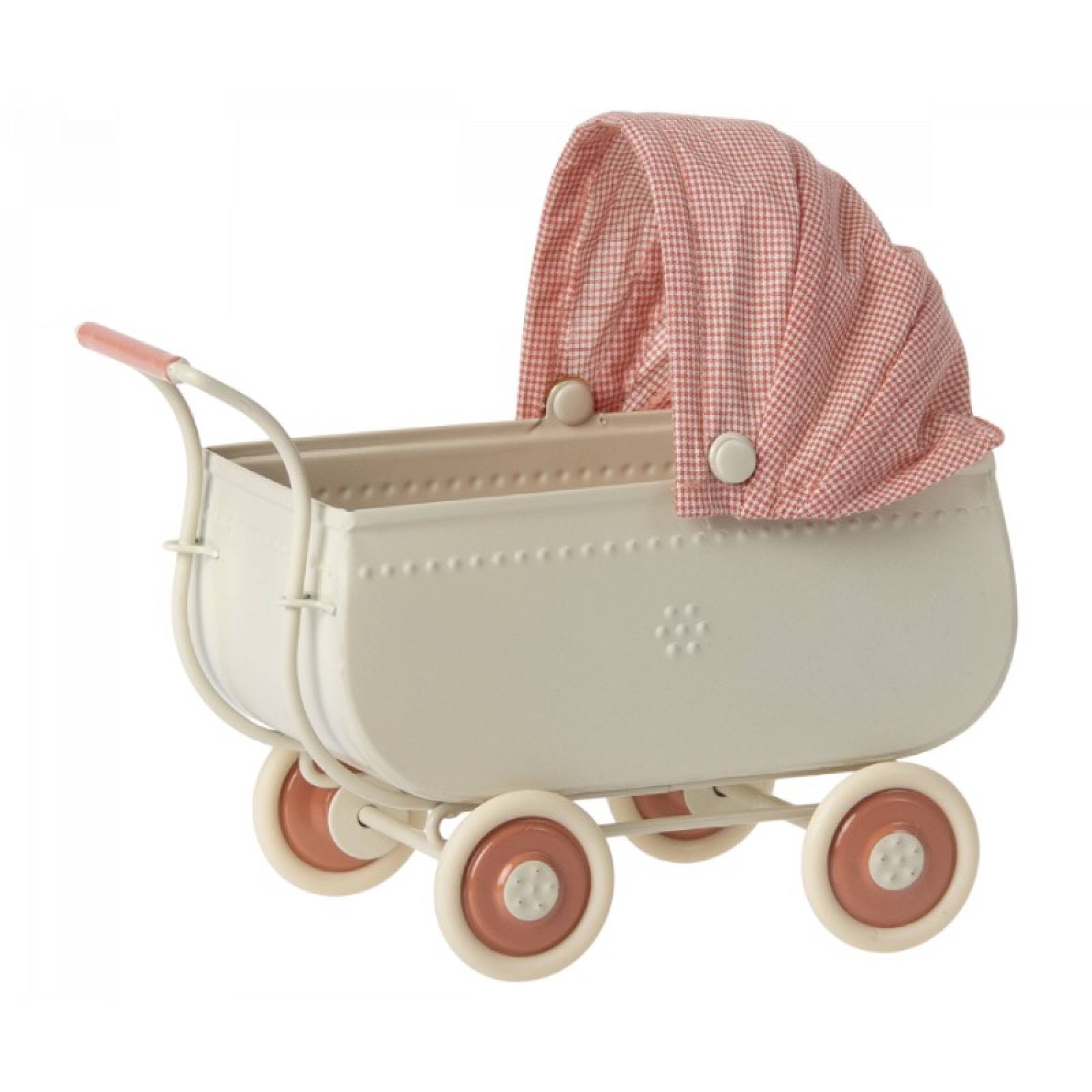 Micro Pram In Coral By Maileg 3+