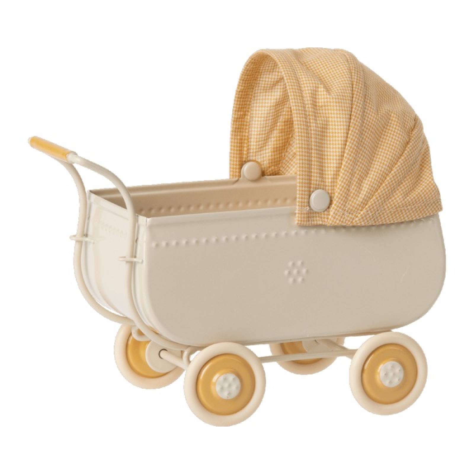 Micro Pram In Yellow By Maileg 3+