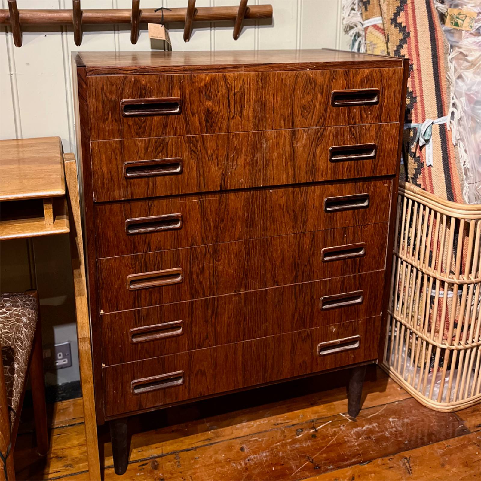 Mid Century Danish Rosewood Chest Of Drawers By E. Jensen thumbnails