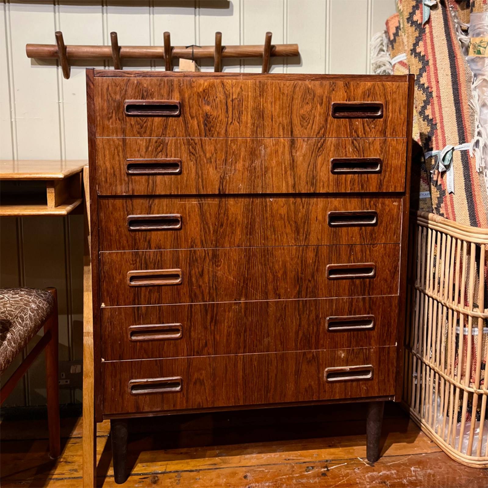 Mid Century Danish Rosewood Chest Of Drawers By E. Jensen thumbnails