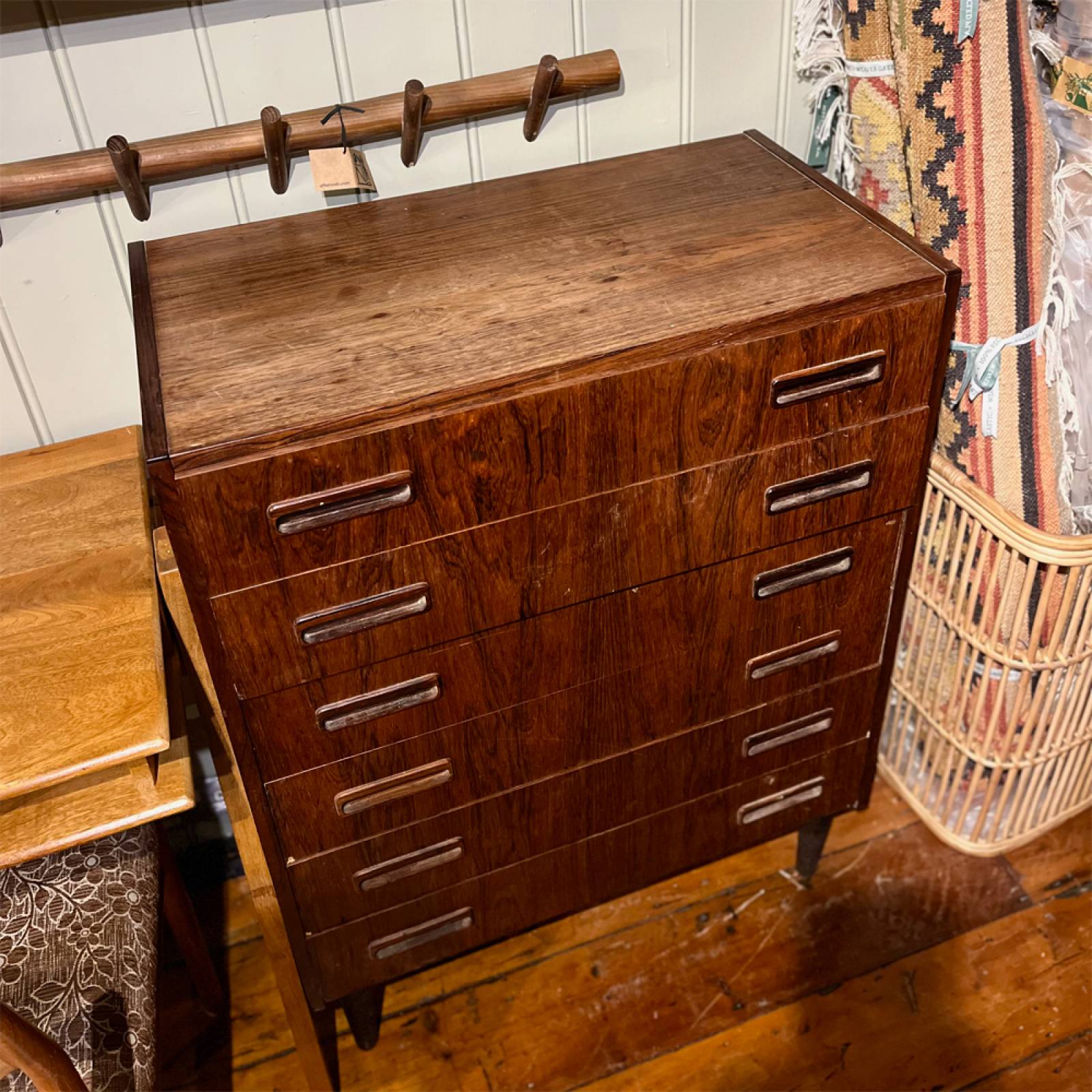 Mid Century Danish Rosewood Chest Of Drawers By E. Jensen thumbnails