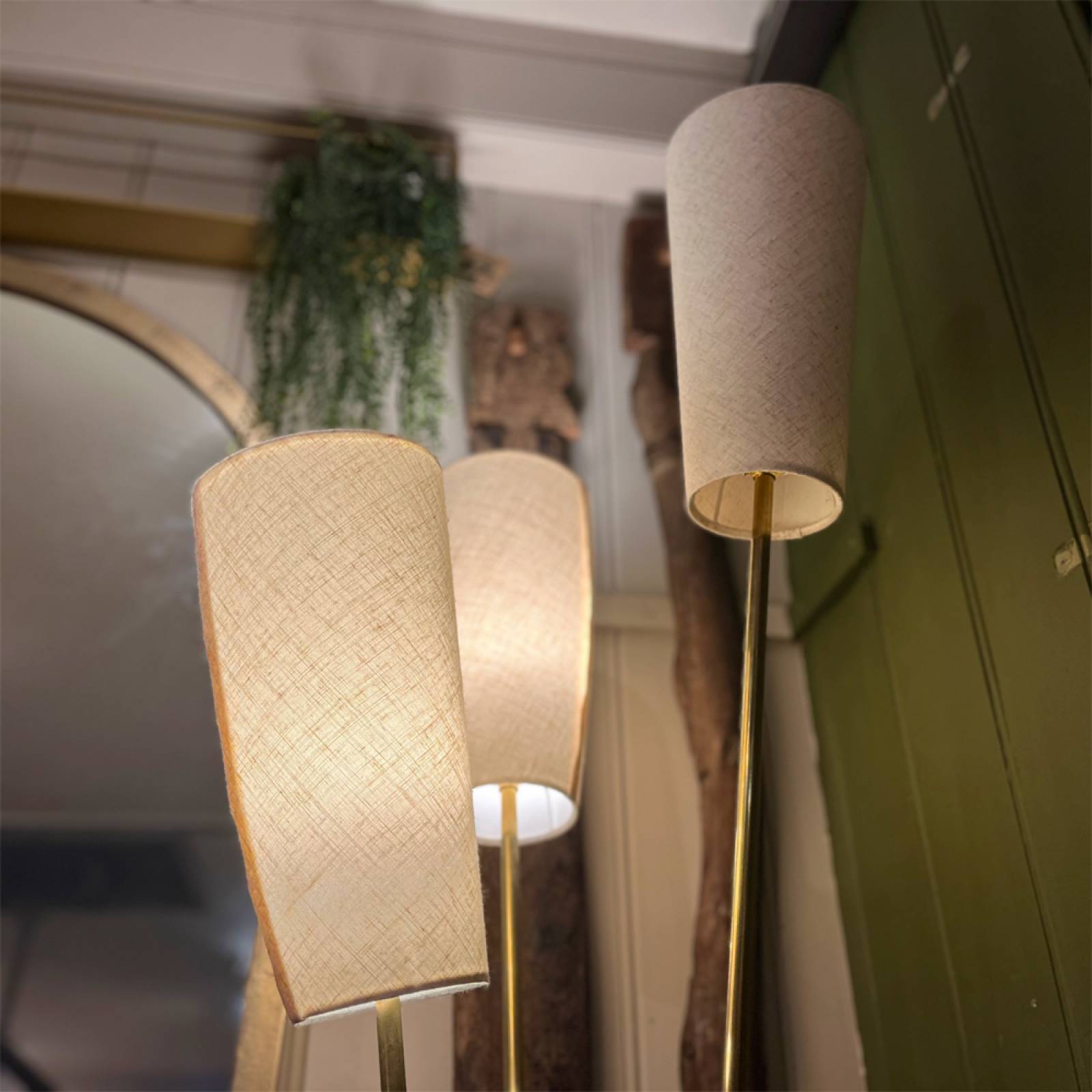 Mid Century Floor Lamp With Attached Table thumbnails
