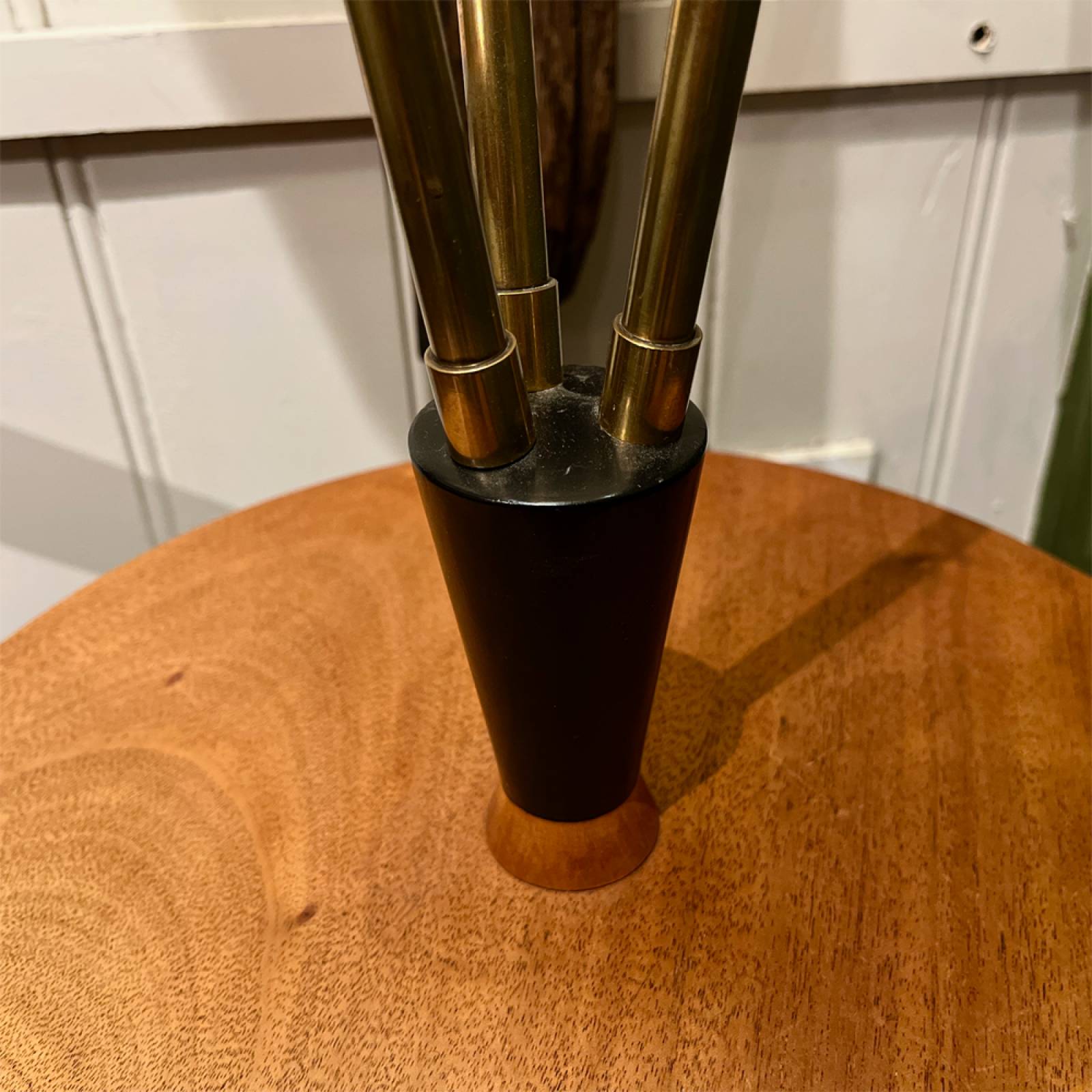 Mid Century Floor Lamp With Attached Table thumbnails