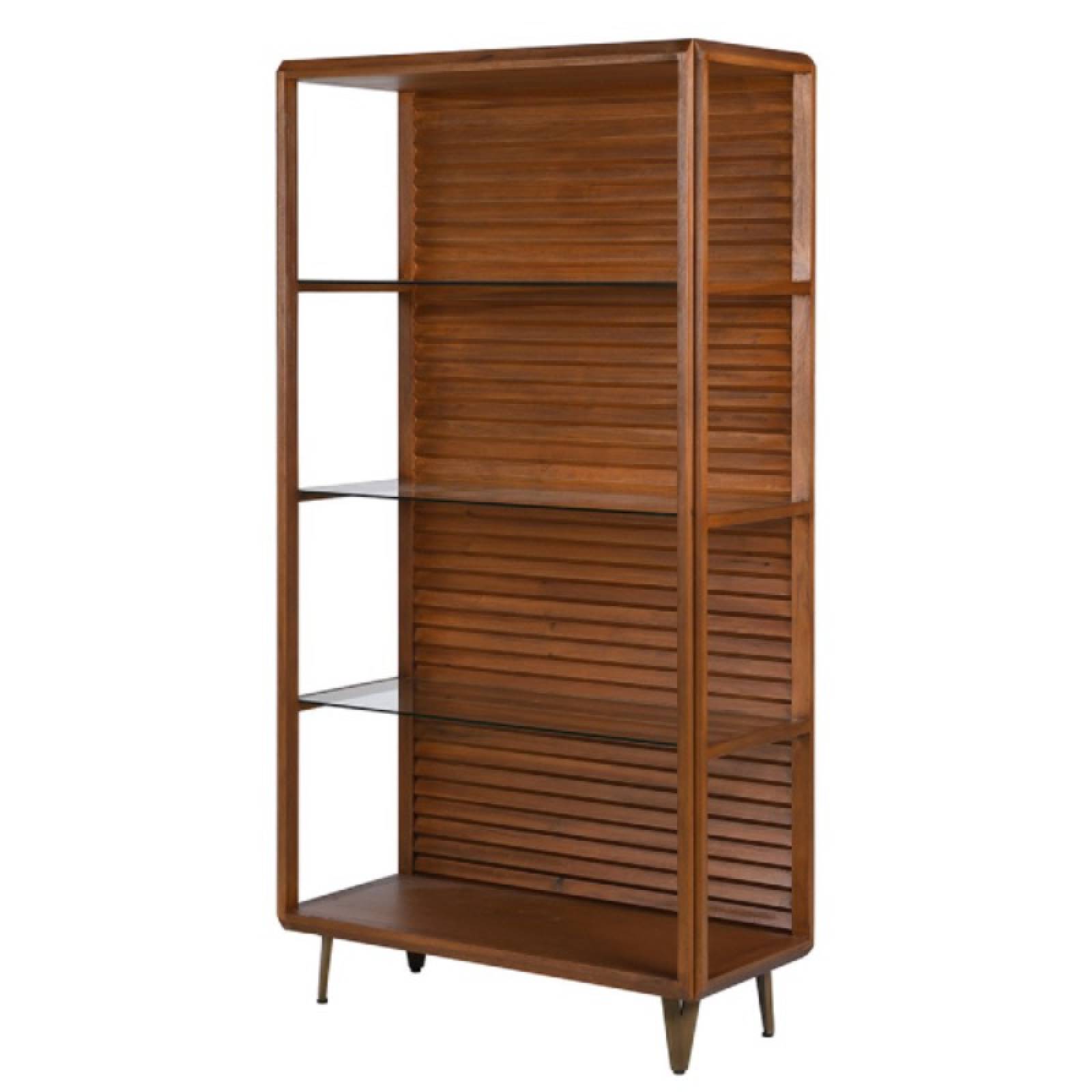 Mid-Century Style Teak & Glass Shelving Unit thumbnails
