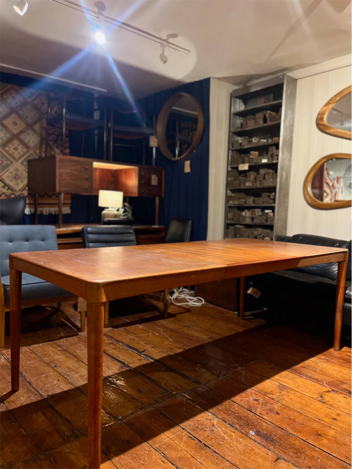 Mid Century Teak Extending Dining Table By H.W. Klein For Bramin thumbnails