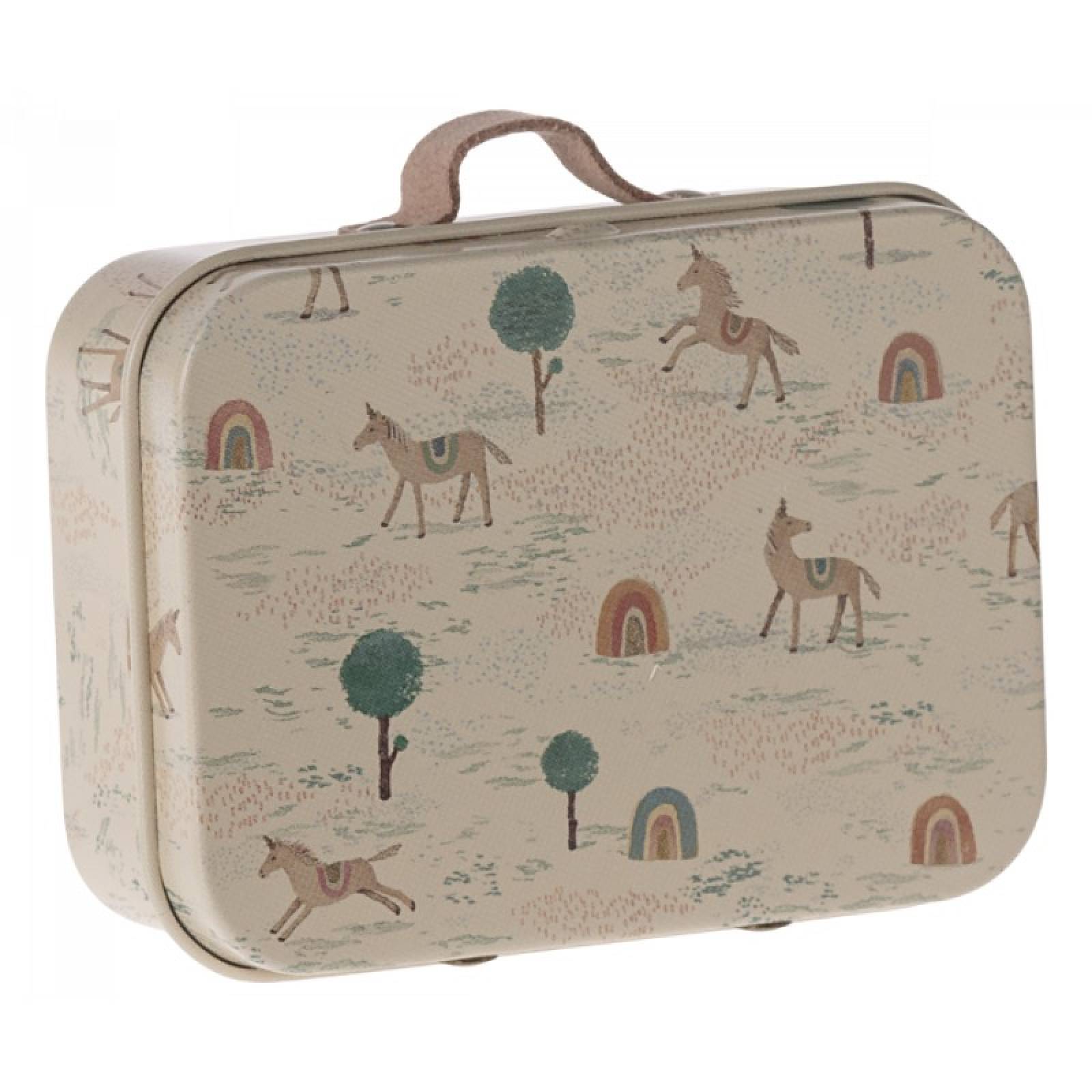 Mini Metal Suitcase In Unicorn Print By Maileg 3+